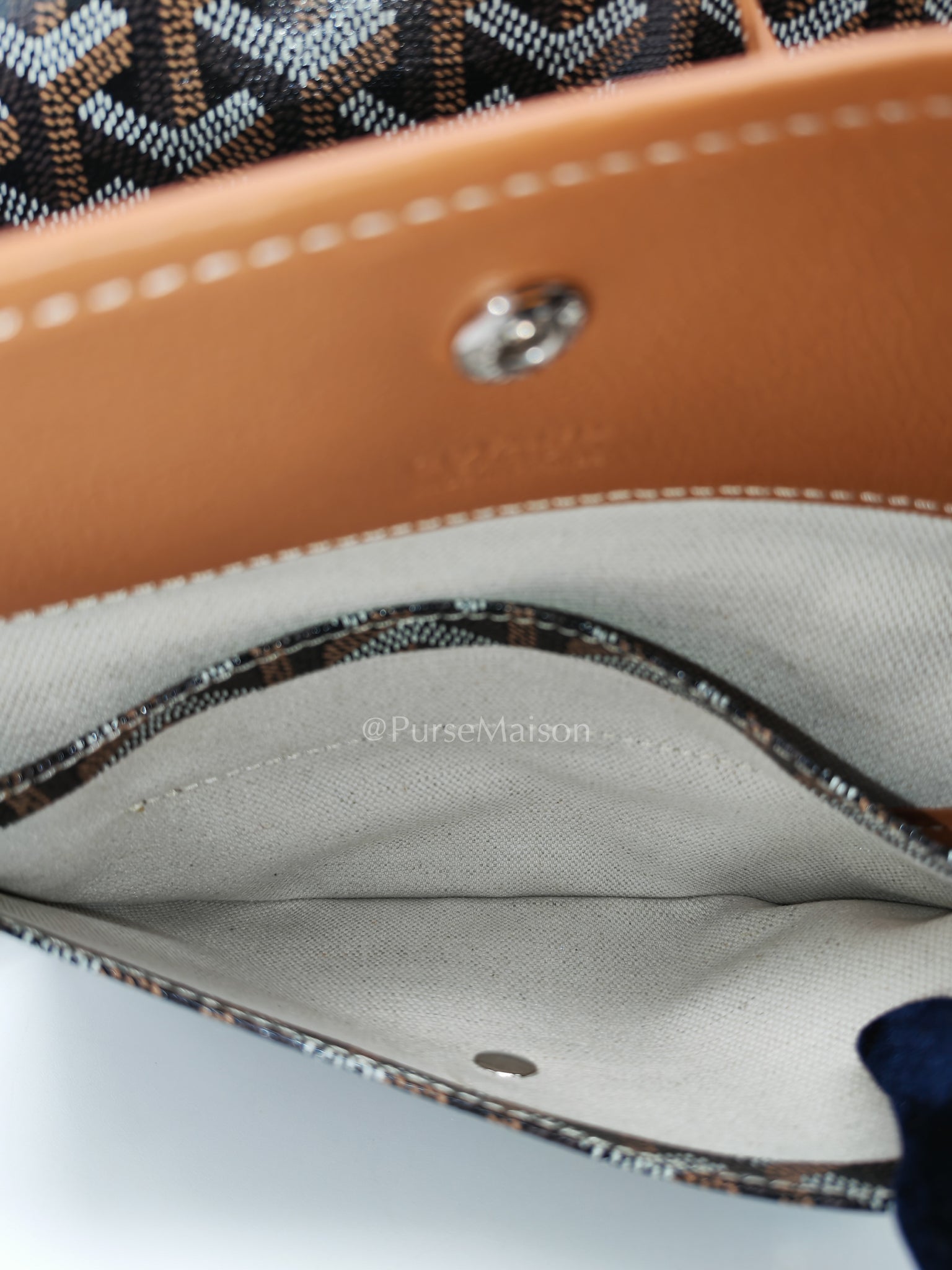 Saint Louis PM Tan with Croc Universel Clip Charm in Goyardine Canvas Tote Bag | Purse Maison Luxury Bags Shop