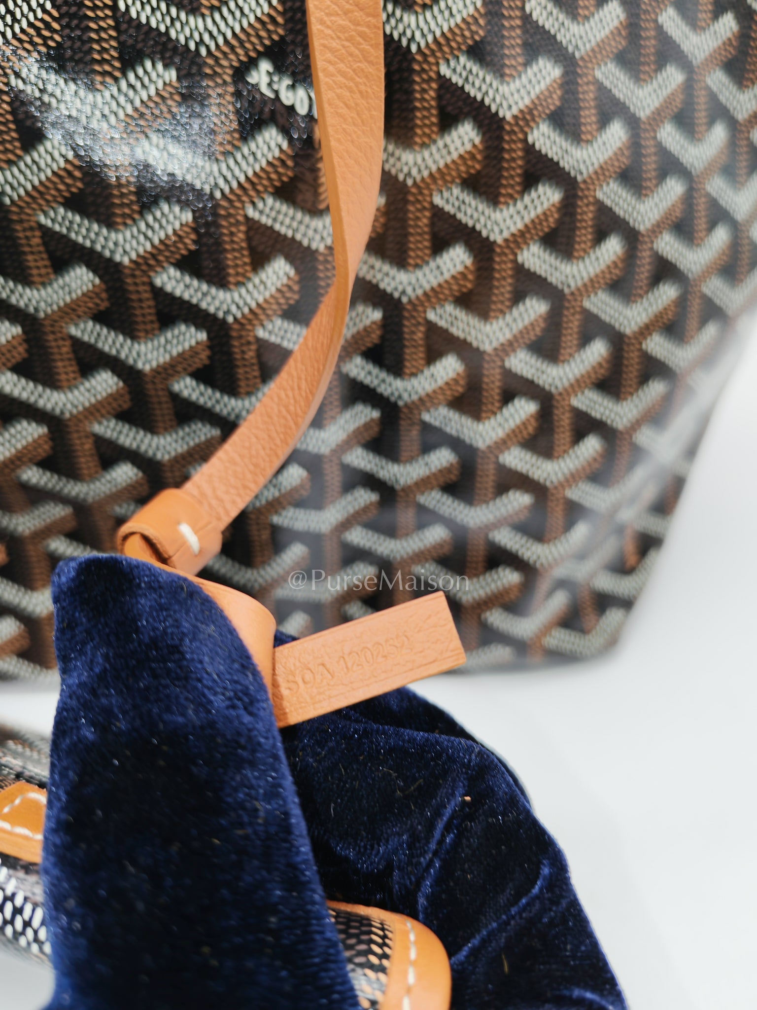 Saint Louis PM Tan with Croc Universel Clip Charm in Goyardine Canvas Tote Bag | Purse Maison Luxury Bags Shop