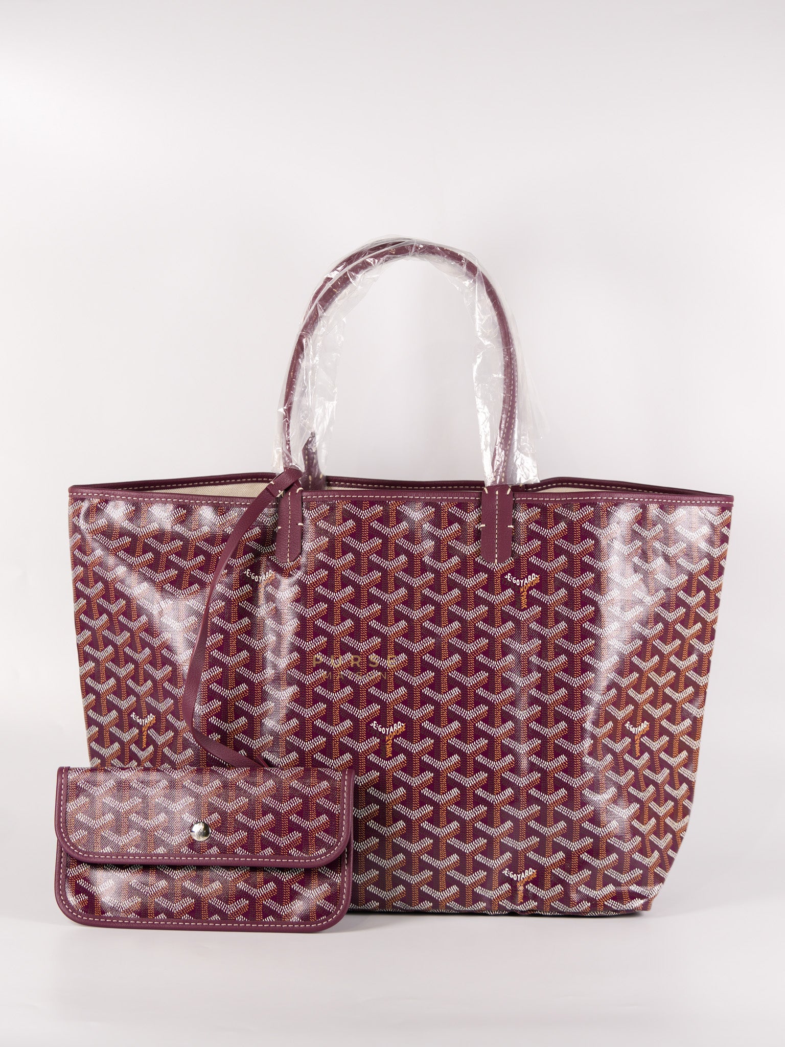 Saint Louis PM Tote Bag in Burgundy | Purse Maison Luxury Bags Shop