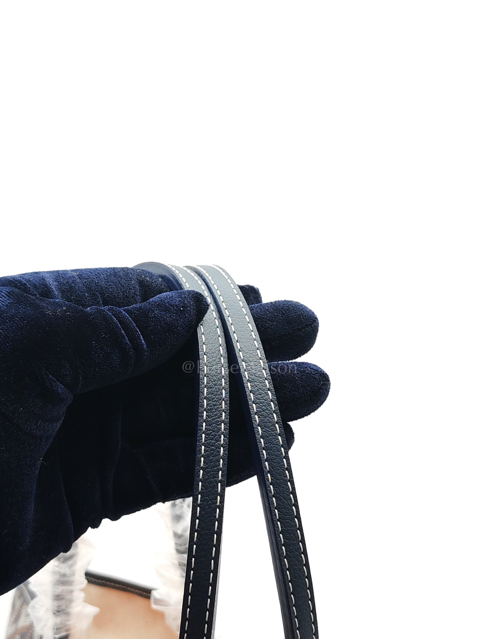Saint Louis PM with Croc Universel Clip Charm in Navy Blue Goyardine Canvas | Purse Maison Luxury Bags Shop