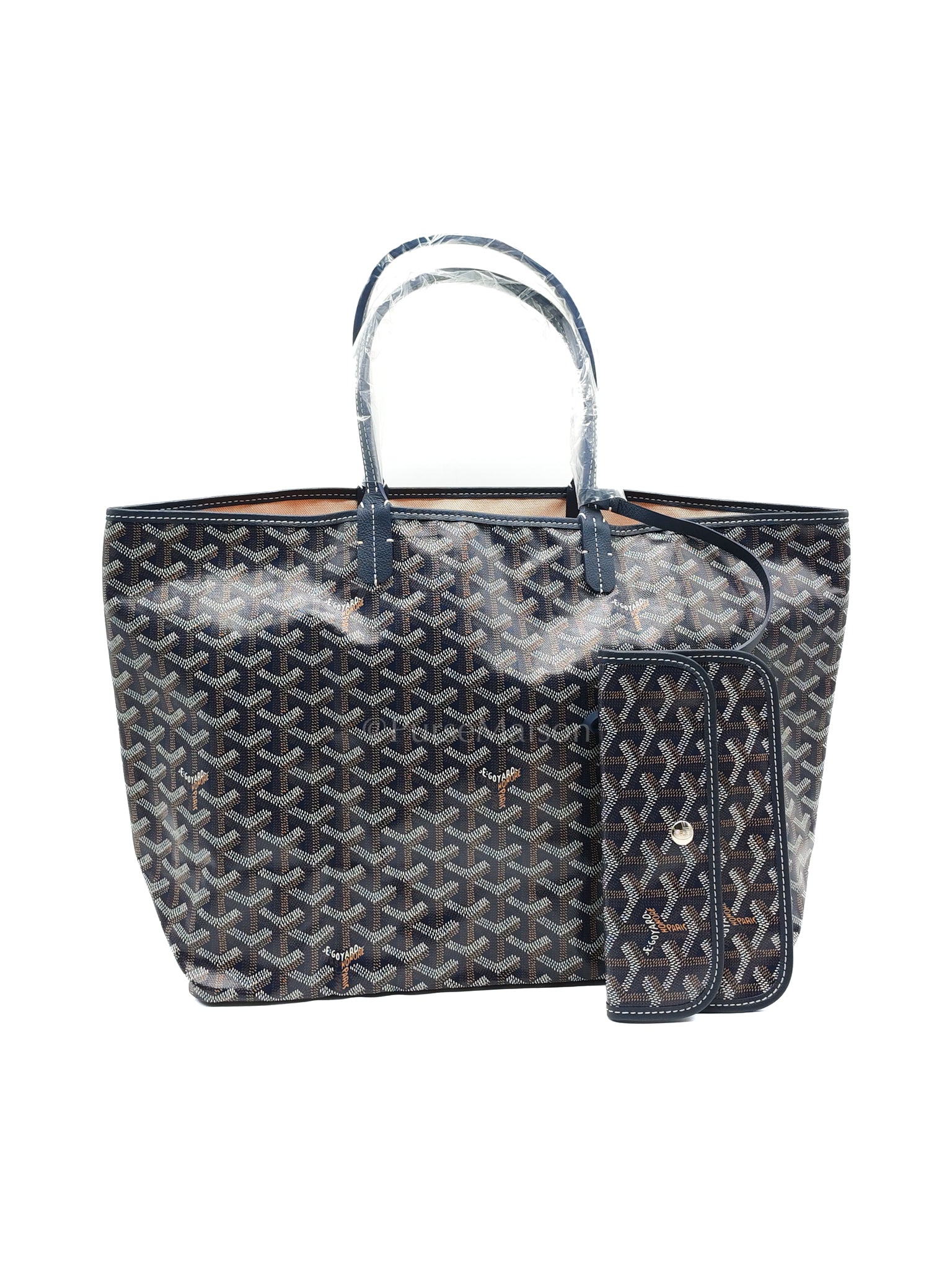 Saint Louis PM with Croc Universel Clip Charm in Navy Blue Goyardine Canvas | Purse Maison Luxury Bags Shop