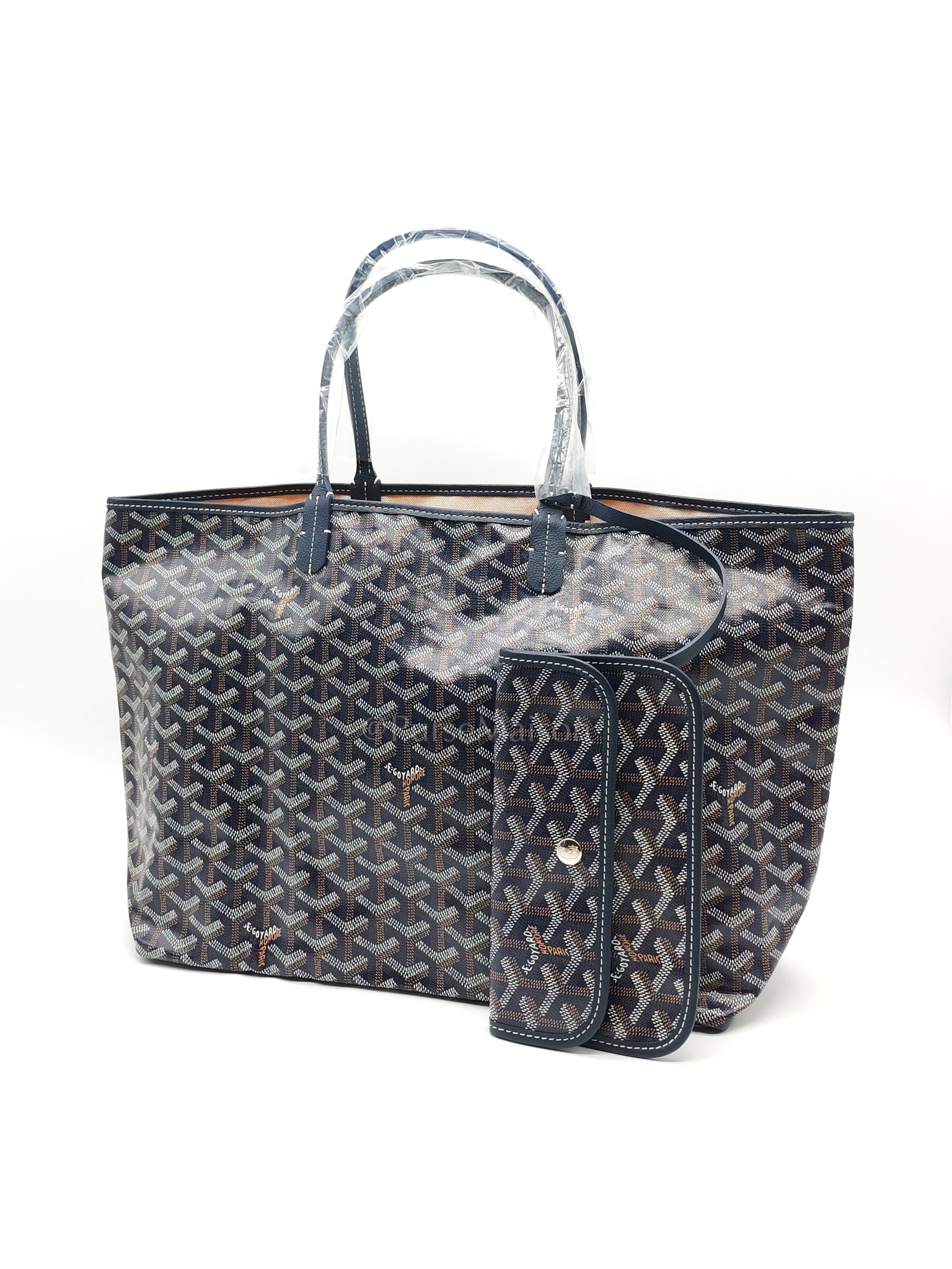 Saint Louis PM with Croc Universel Clip Charm in Navy Blue Goyardine Canvas | Purse Maison Luxury Bags Shop