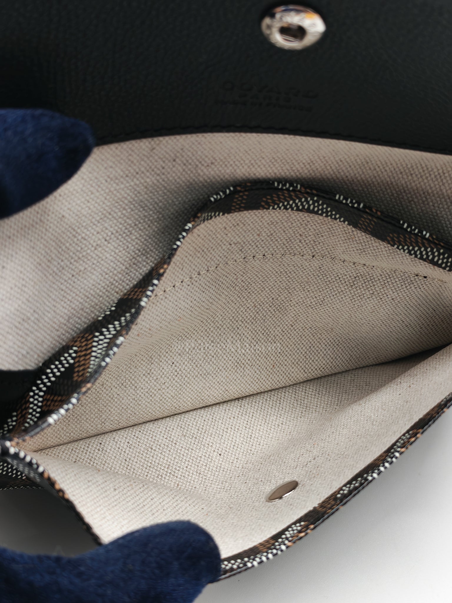Saint Louis PM with Croc Universel Clip Charm in Noir/Black Goyardine Canvas | Purse Maison Luxury Bags Shop