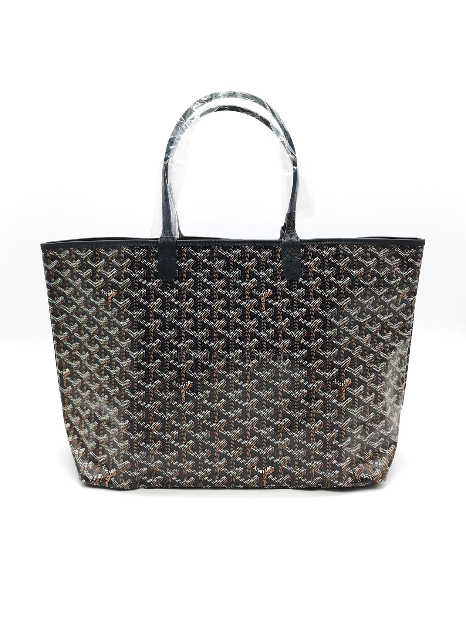 Saint Louis PM with Croc Universel Clip Charm in Noir/Black Goyardine Canvas | Purse Maison Luxury Bags Shop