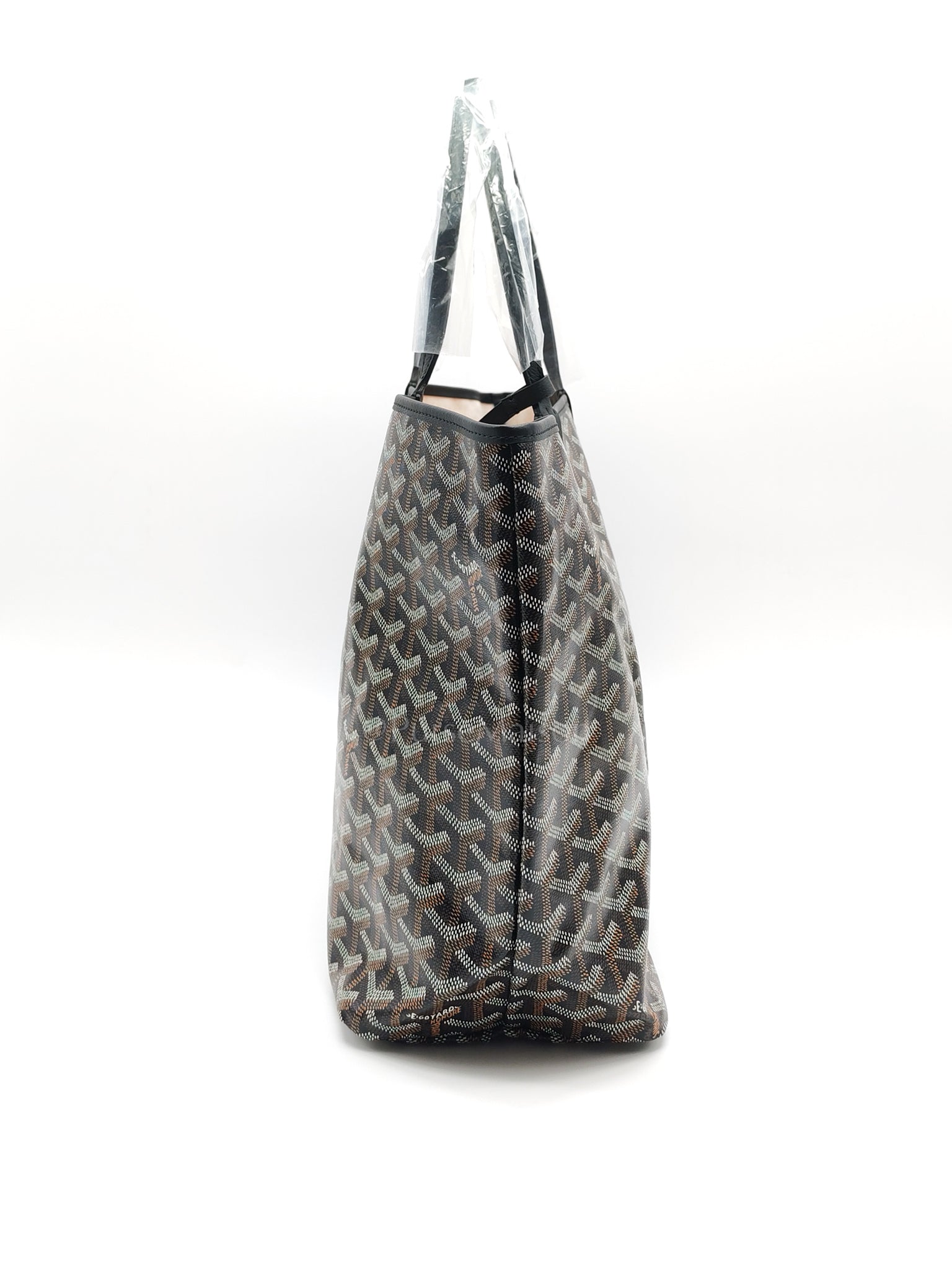 Saint Louis PM with Croc Universel Clip Charm in Noir/Black Goyardine Canvas | Purse Maison Luxury Bags Shop