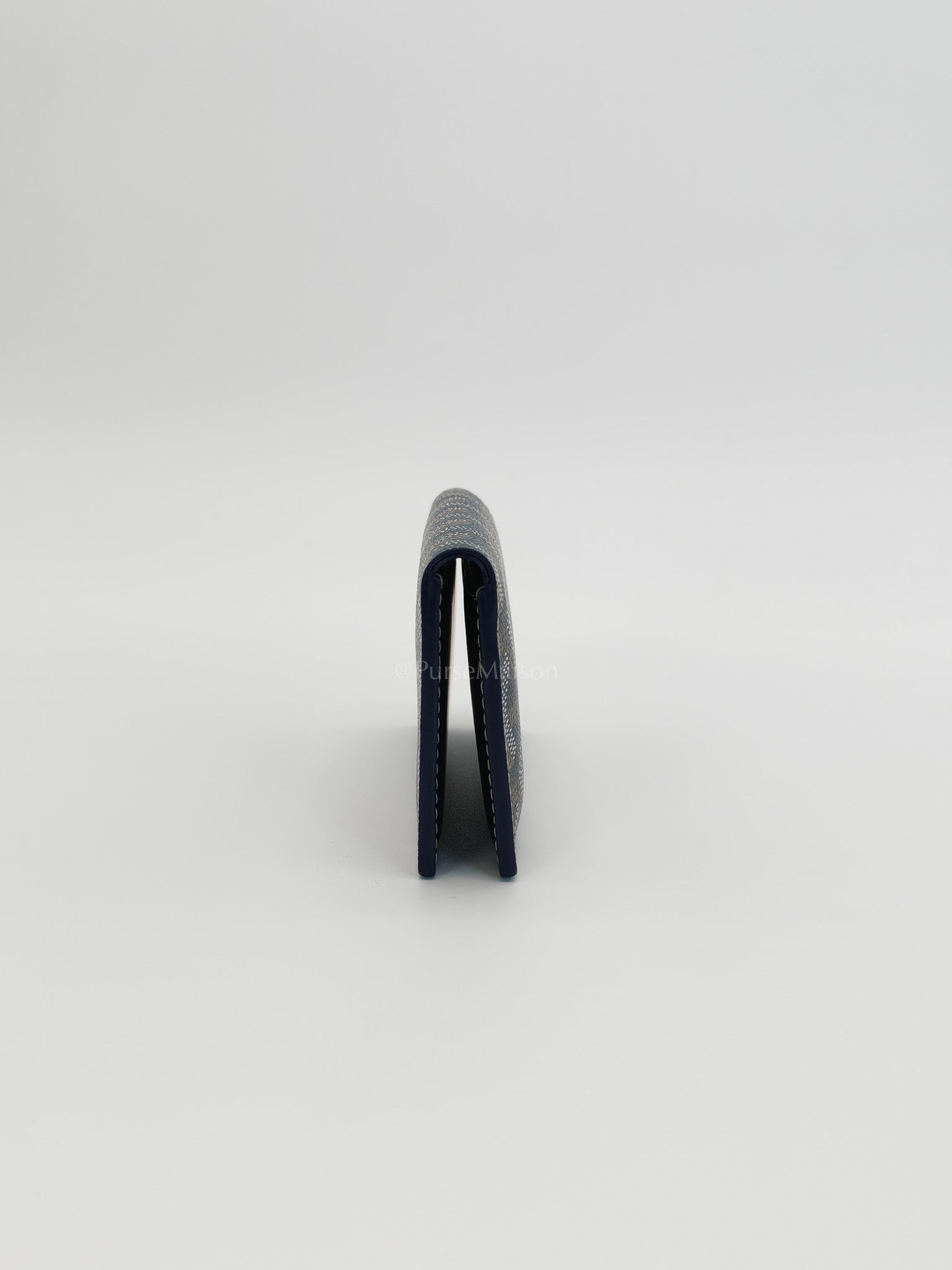 Saint Pierre Bifold Card Holder in Bleu Marine Goyardine Canvas | Purse Maison Luxury Bags Shop