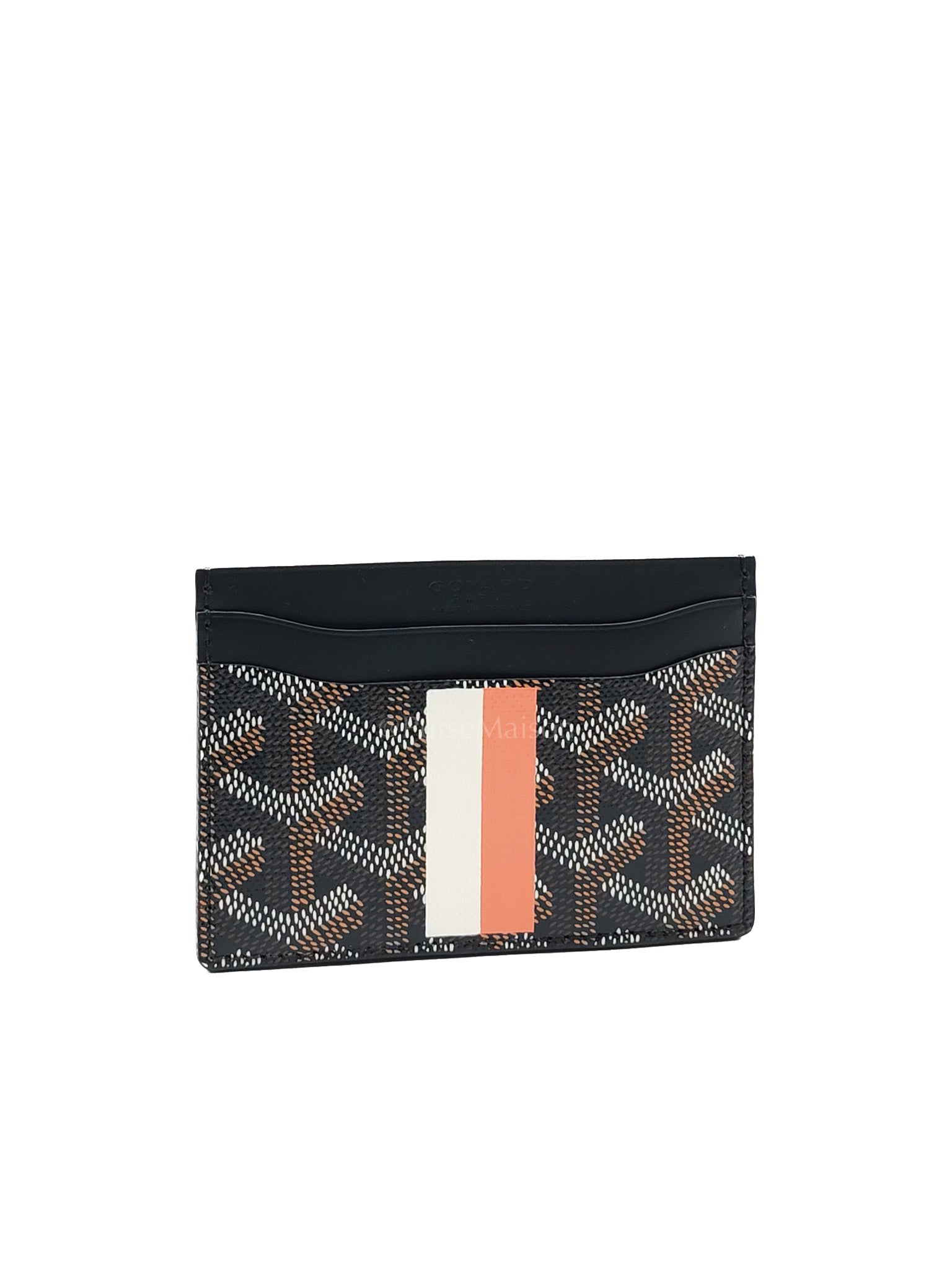 Saint Sulpice Card Holder in Black Goyardine Canvas | Purse Maison Luxury Bags Shop
