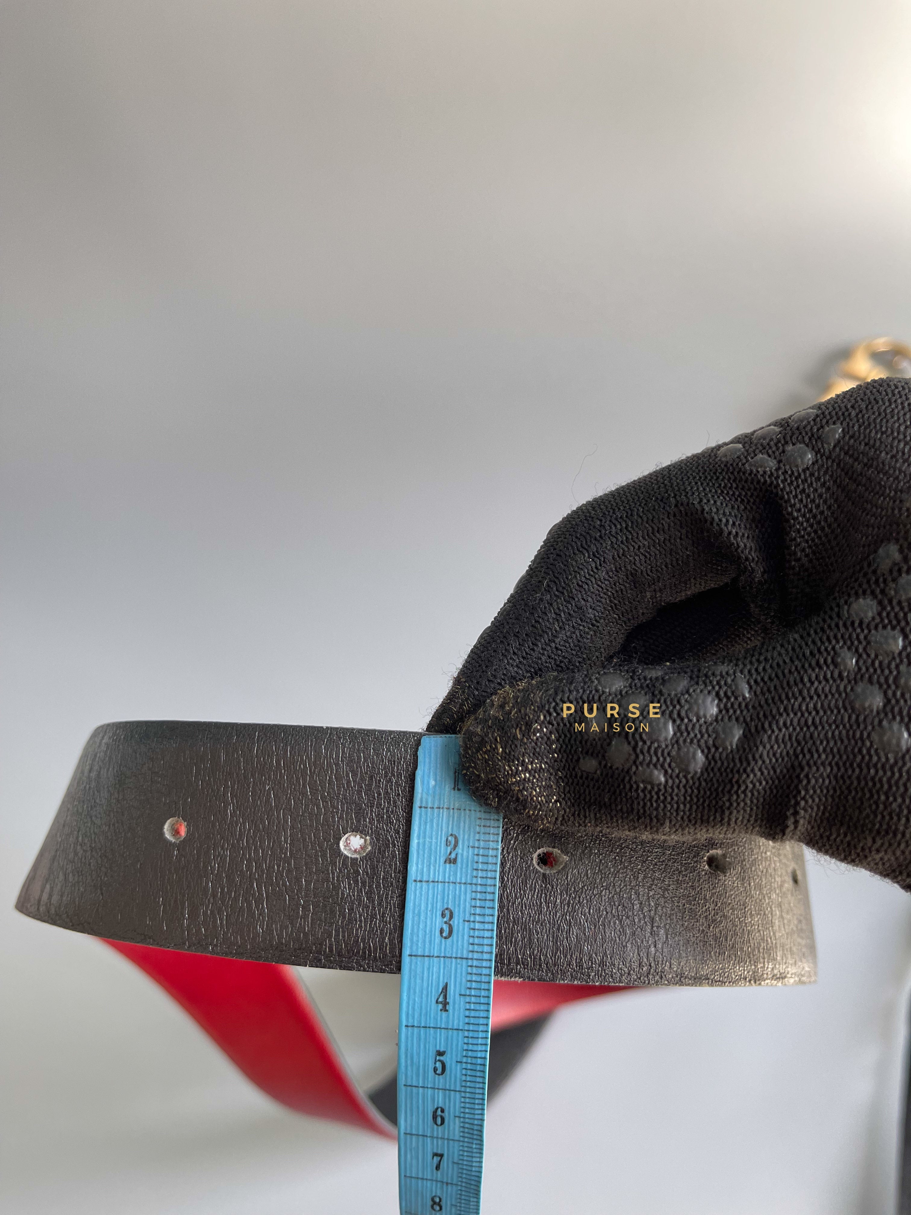 Salvatore Ferragamo Black Calf Belt (102.5cm) | Purse Maison Luxury Bags Shop