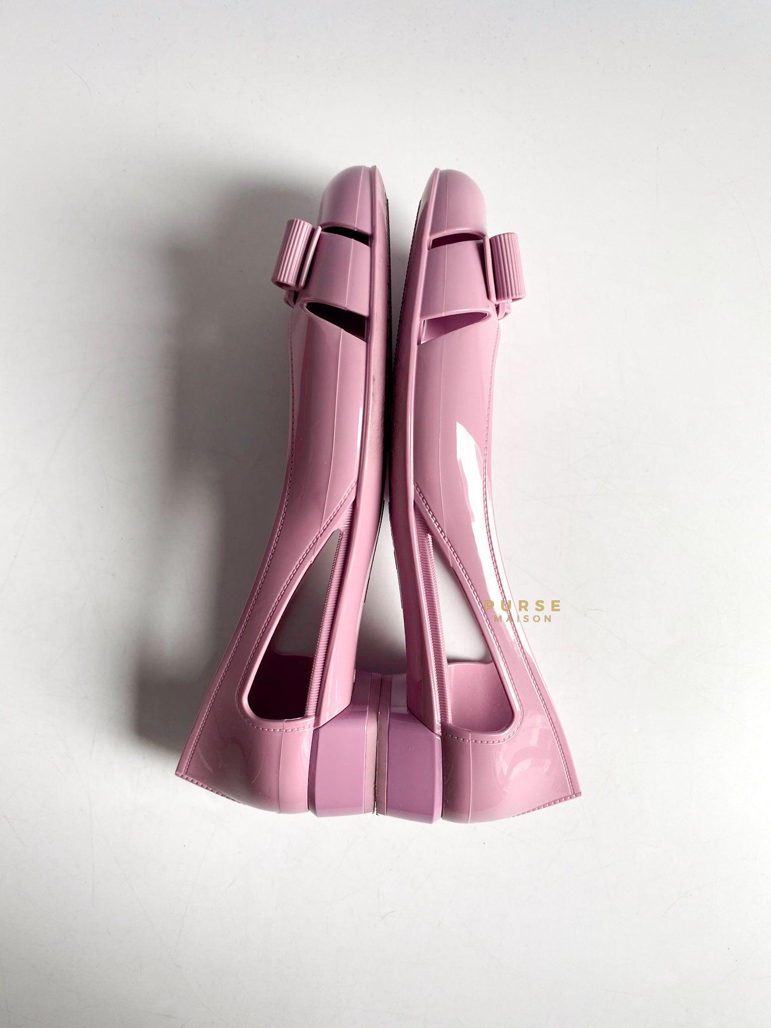 Salvatore Ferragamo Vara Jelly Shoes 3.0cm (Dark pink) Size