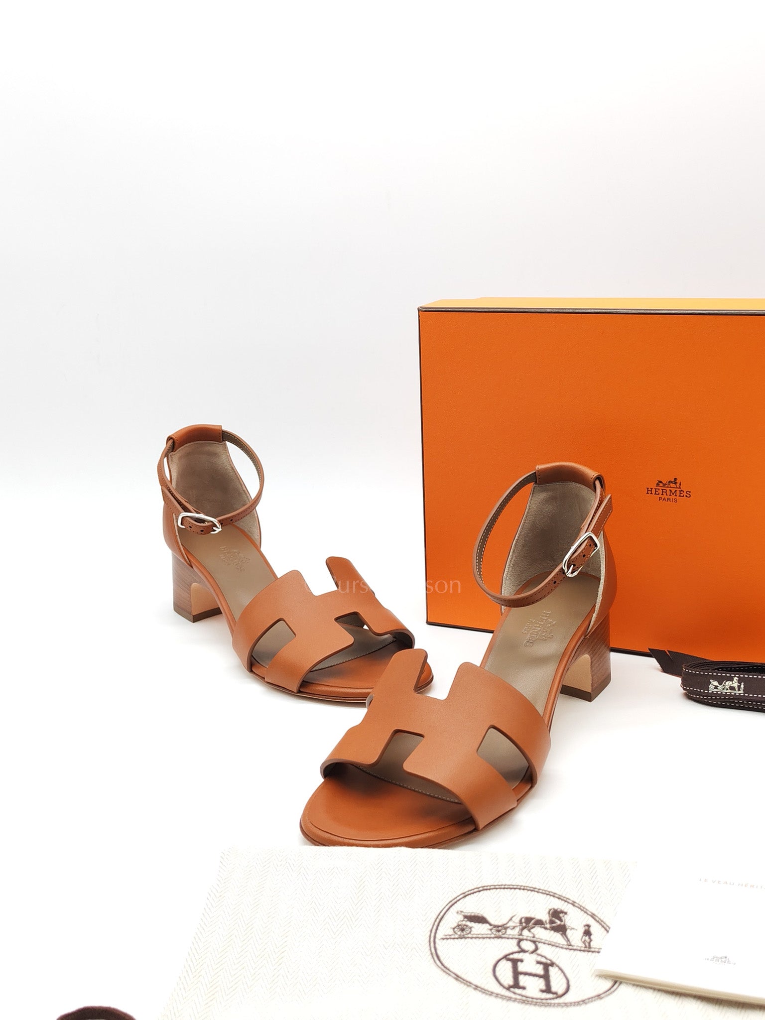 Encens 50 Sandals In Naturel Calfskin Leather EU 37 (23cm)