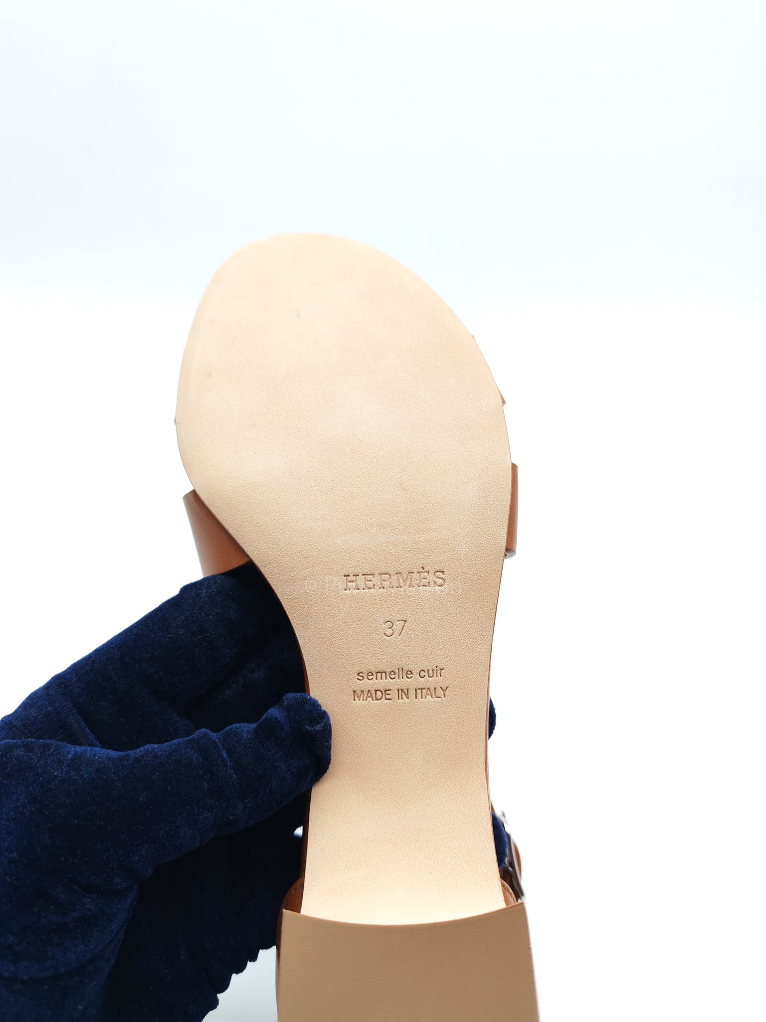 Encens 50 Sandals In Naturel Calfskin Leather EU 37 (23cm)
