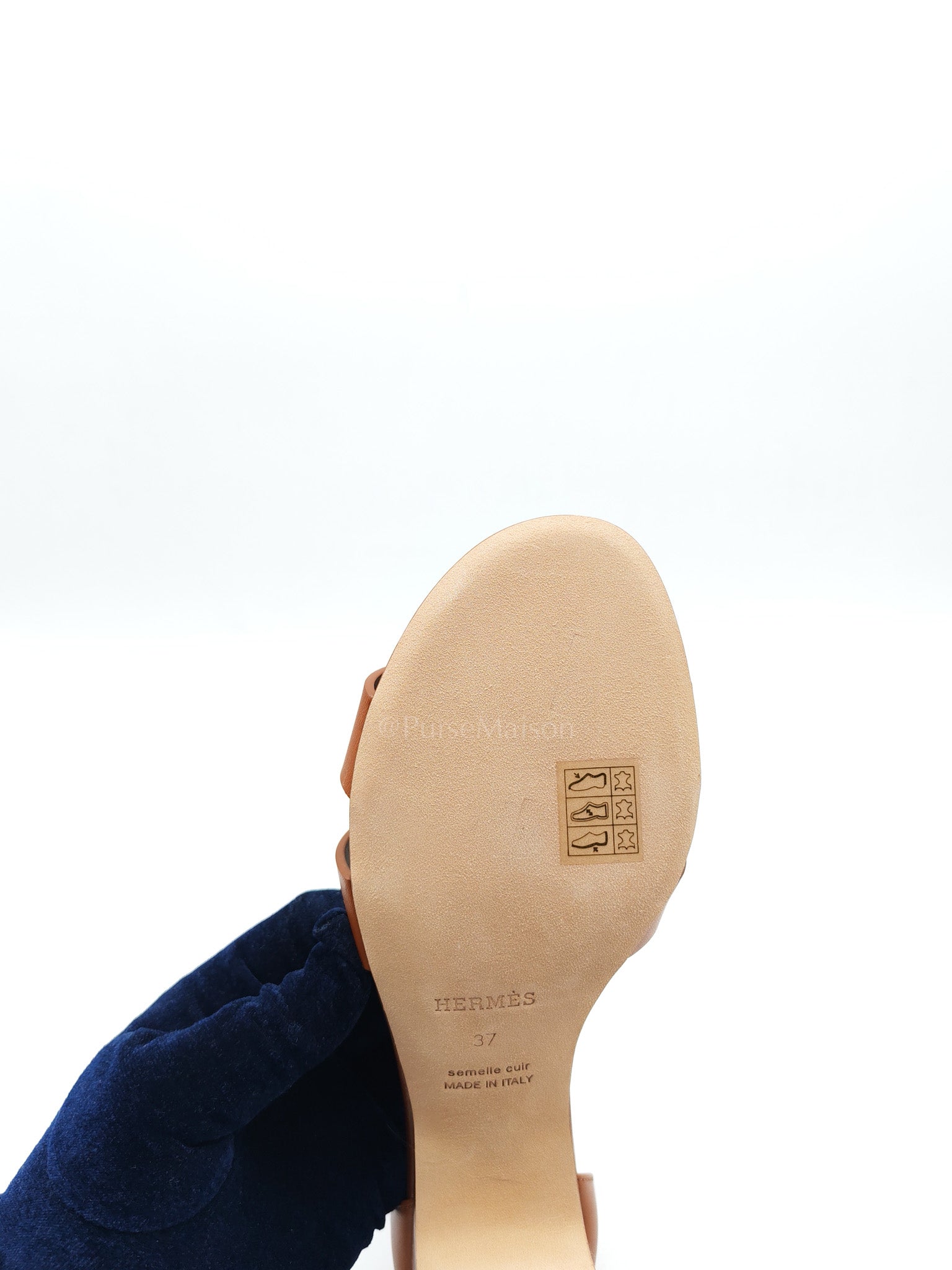 Encens 50 Sandals In Naturel Calfskin Leather EU 37 (23cm)