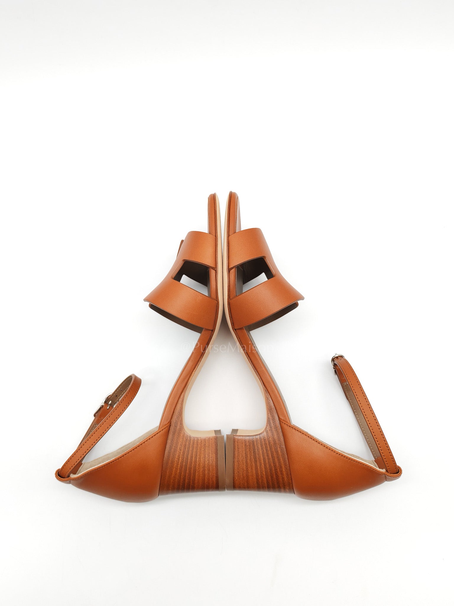 Encens 50 Sandals In Naturel Calfskin Leather EU 37 (23cm)