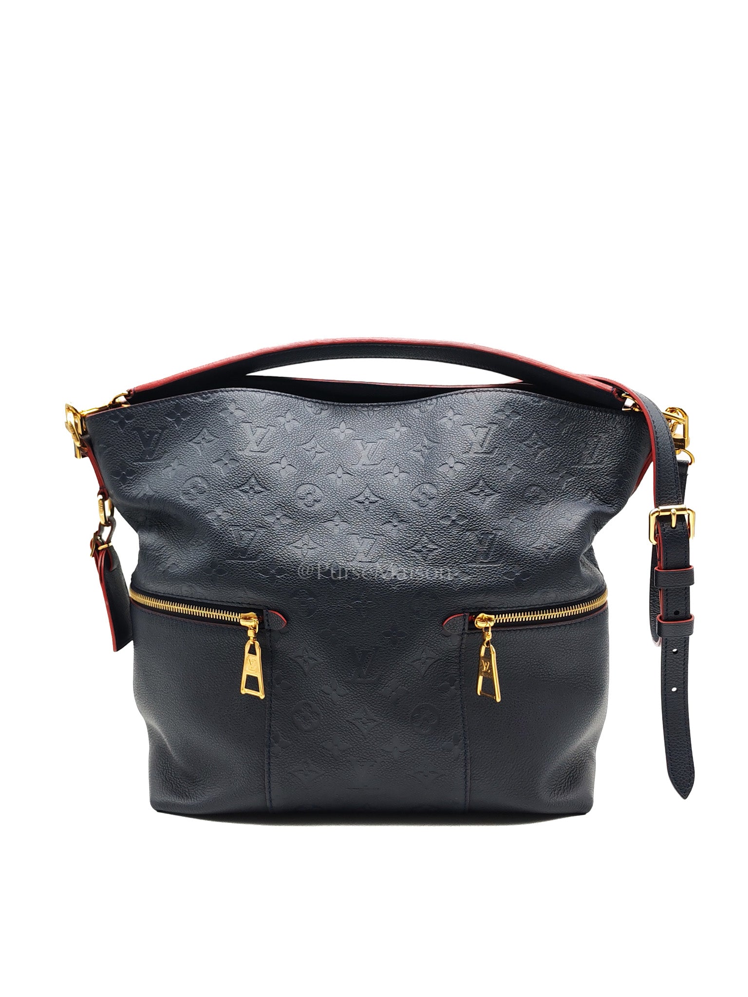 Melie Hobo Bag in Marine Rouge Monogram Empreinte Leather & Gold Hardawre (Datecode: DU3187)