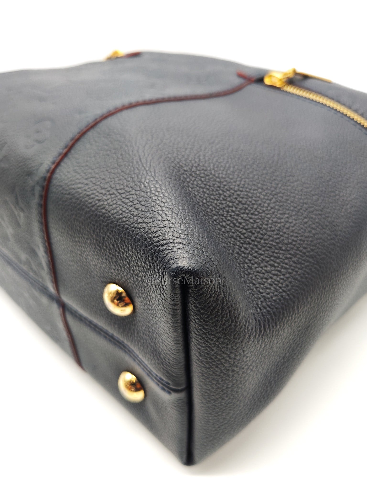 Melie Hobo Bag in Marine Rouge Monogram Empreinte Leather & Gold Hardawre (Datecode: DU3187)