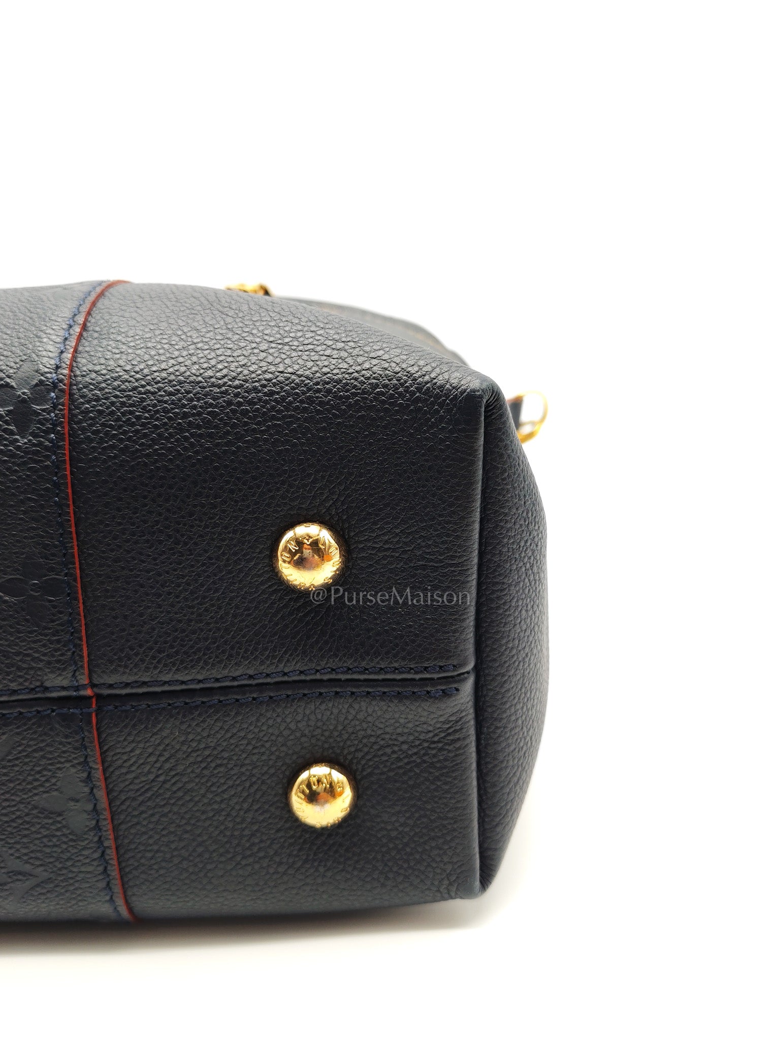 Melie Hobo Bag in Marine Rouge Monogram Empreinte Leather & Gold Hardawre (Datecode: DU3187)
