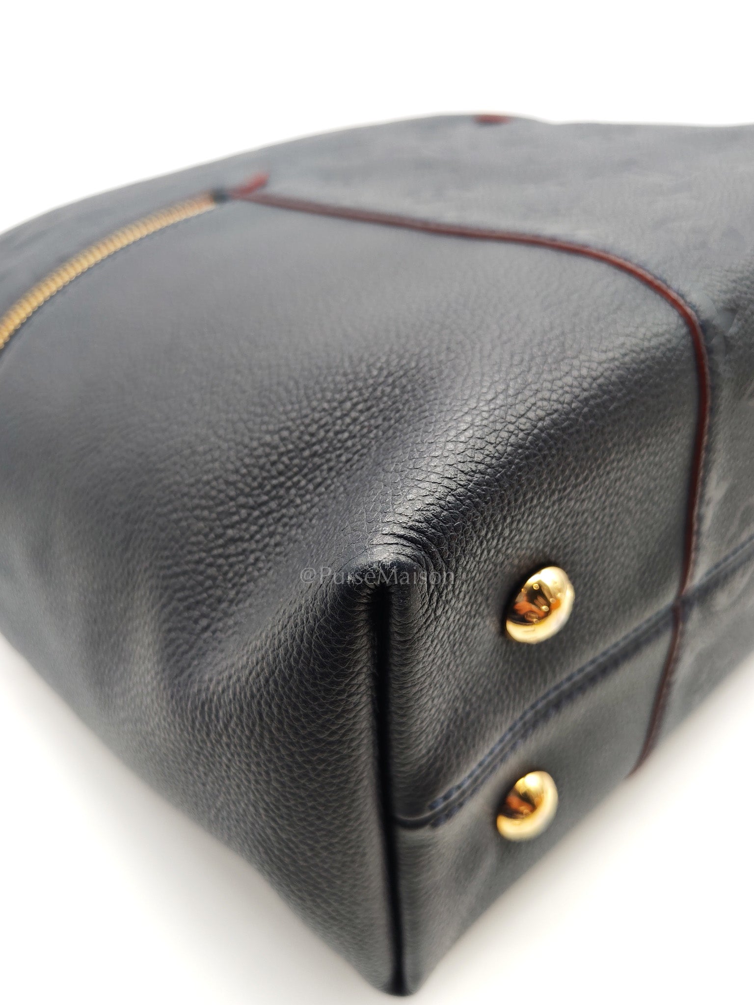Melie Hobo Bag in Marine Rouge Monogram Empreinte Leather & Gold Hardawre (Datecode: DU3187)