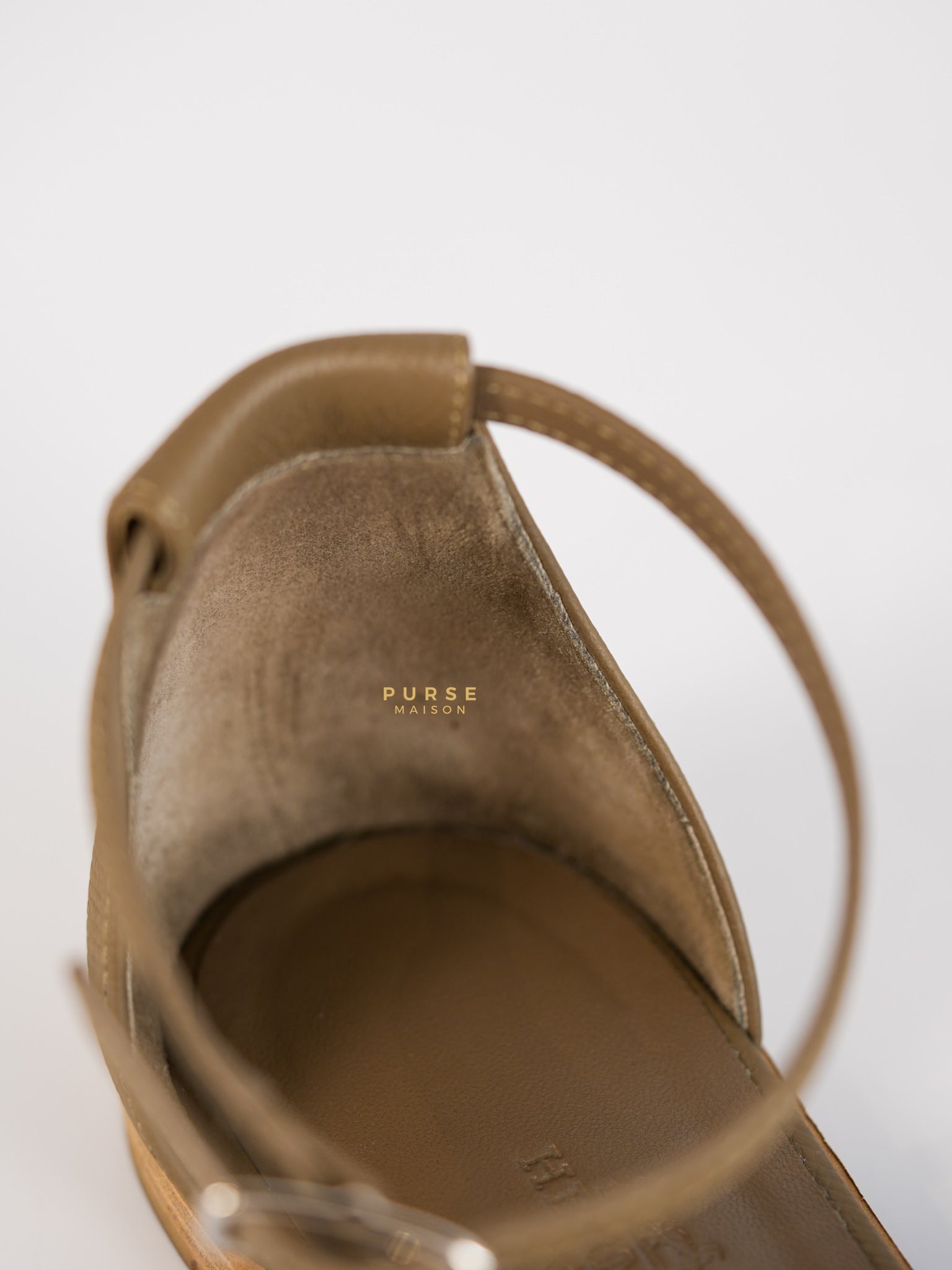 Santorini Sandals Etoupe Size 37.5 | Purse Maison Luxury Bags Shop