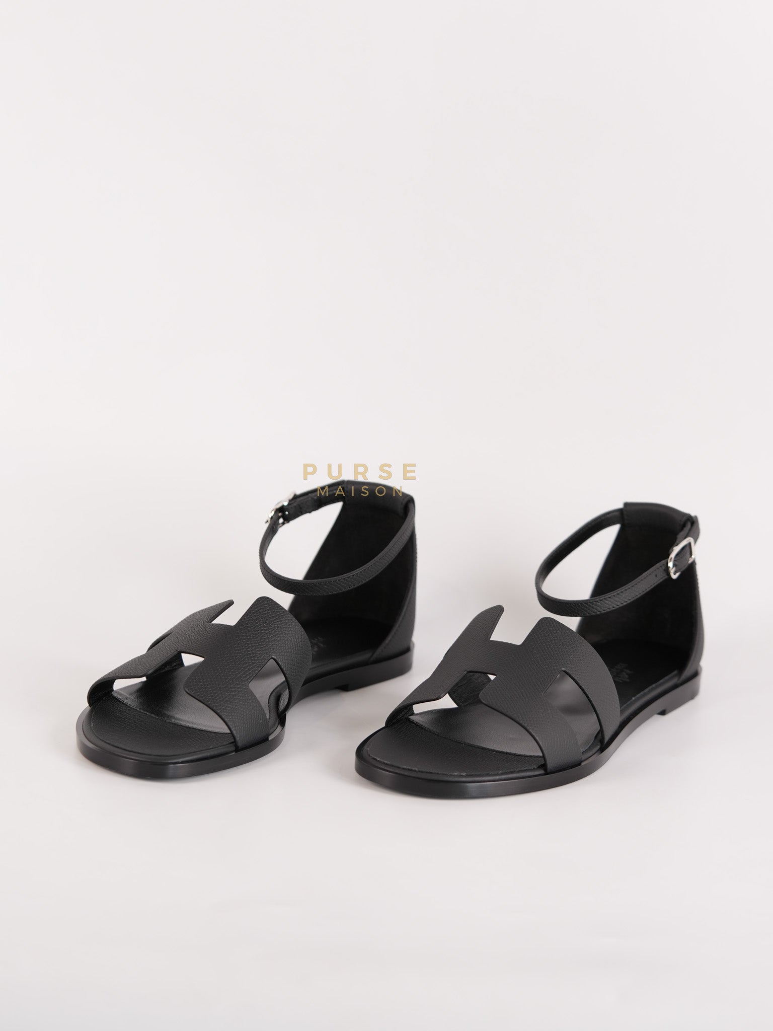 Santorini Sandals in Black Size 37 EU (23cm) | Purse Maison Luxury Bags Shop