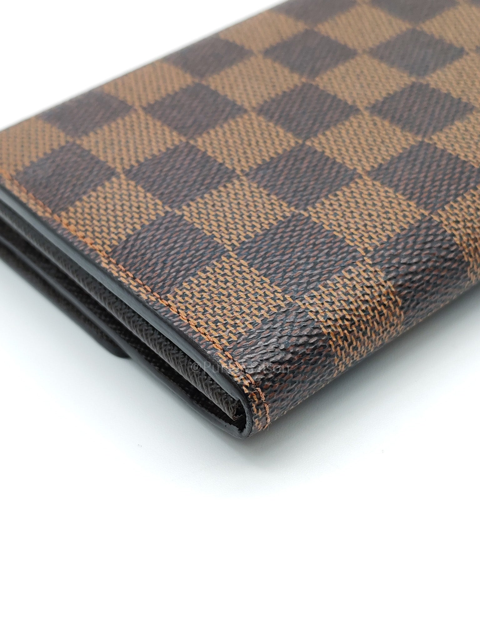 Sarah Long Wallet in Damier Ebene Canvas | Purse Maison Luxury Bags Shop