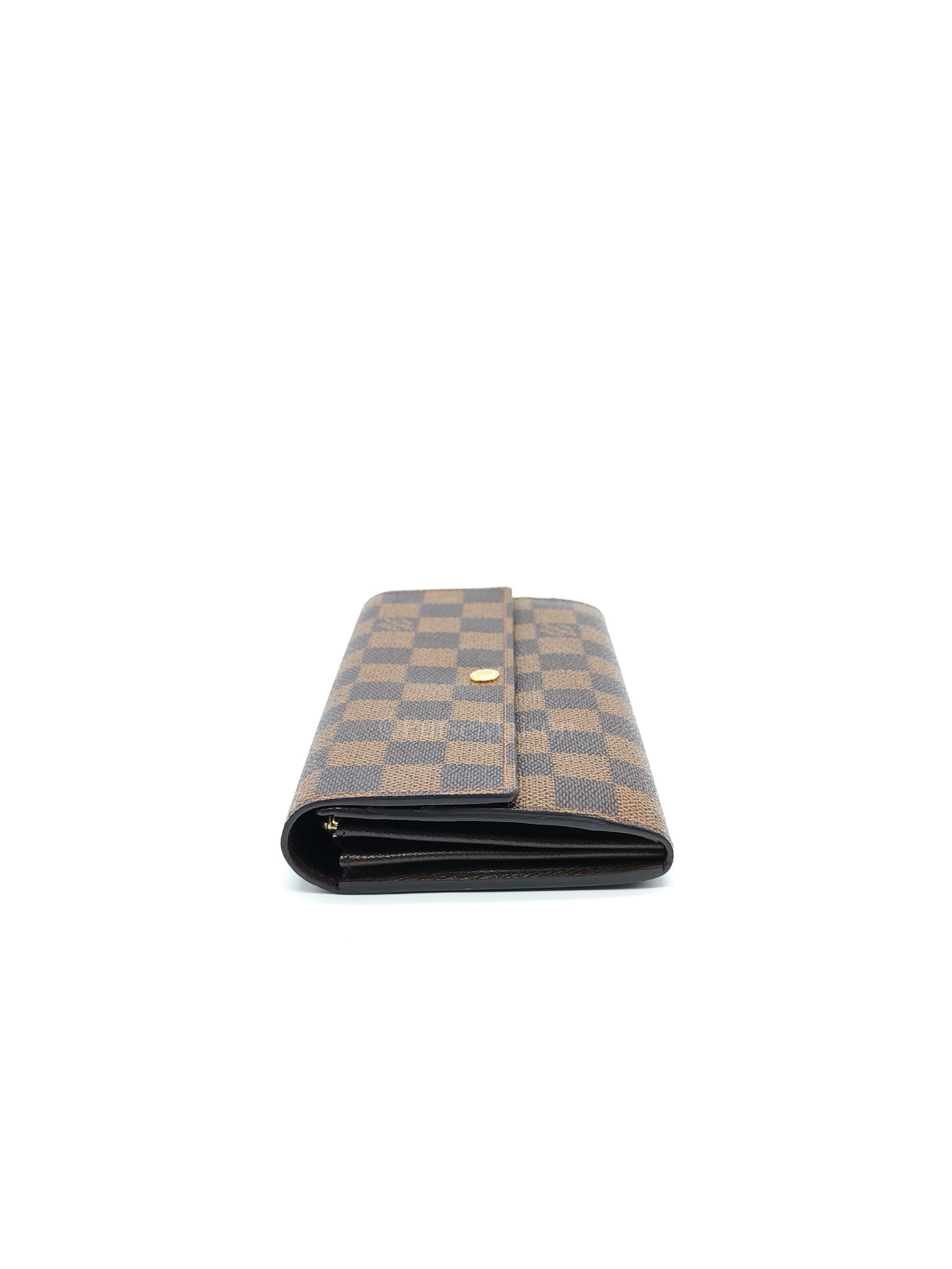 Sarah Long Wallet in Damier Ebene Canvas | Purse Maison Luxury Bags Shop