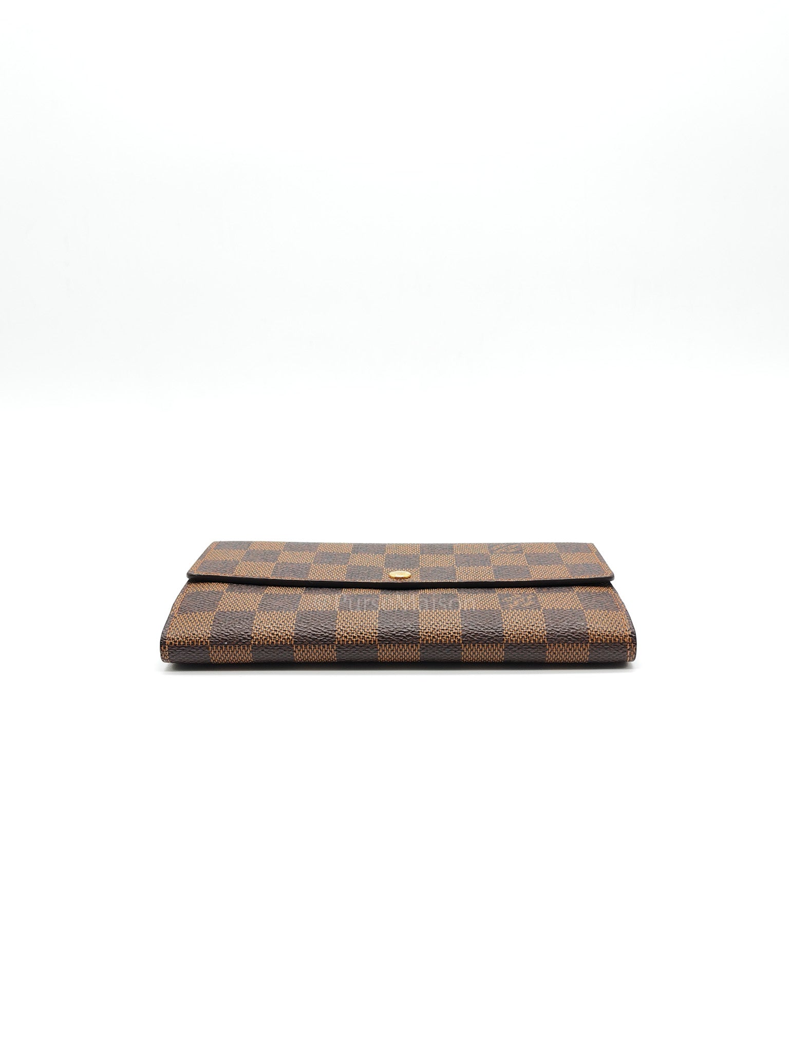 Sarah Long Wallet in Damier Ebene Canvas | Purse Maison Luxury Bags Shop