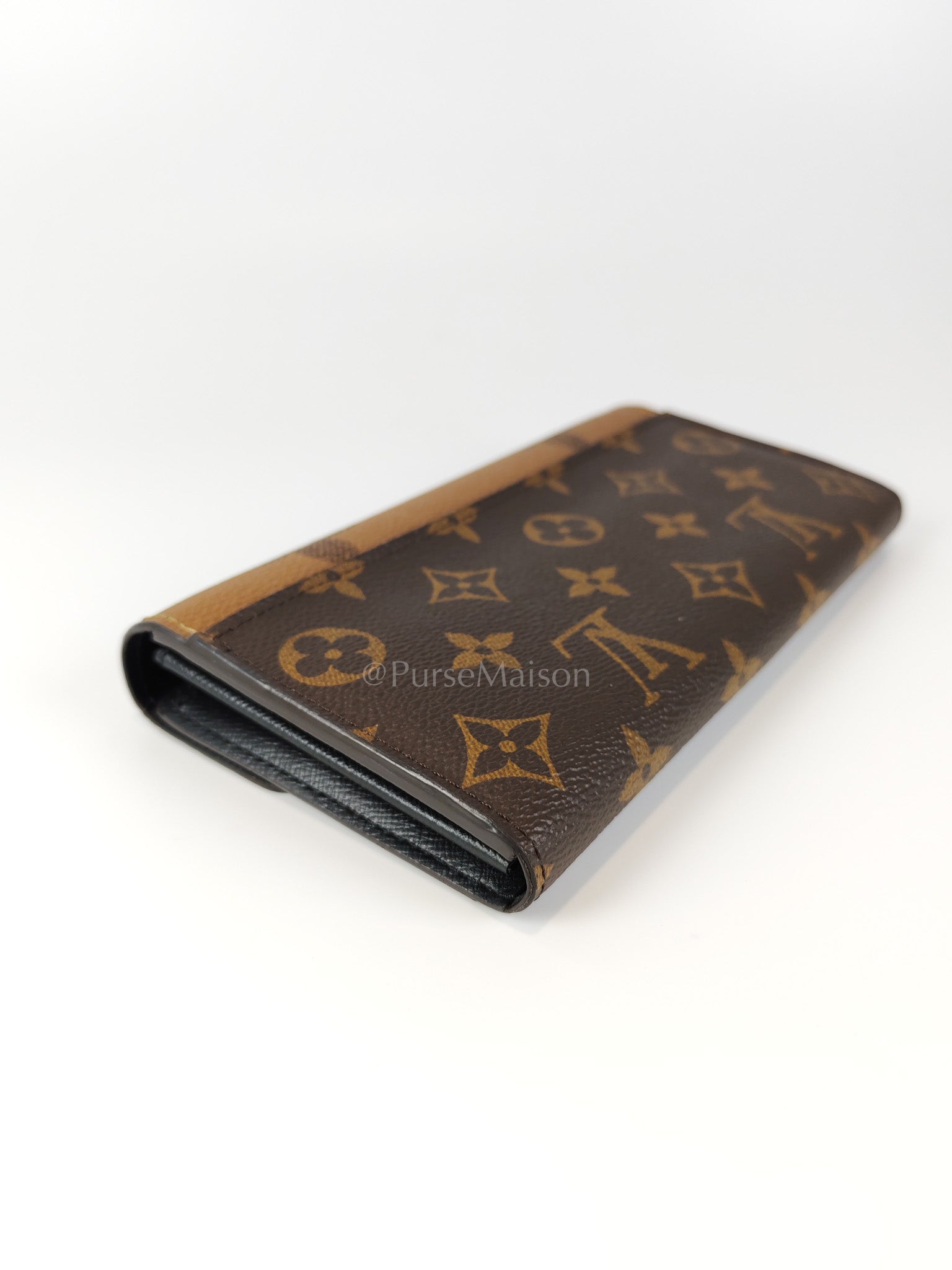 Sarah Wallet in Reverse Monogram Canvas (Microchip) | Purse Maison Luxury Bags Shop