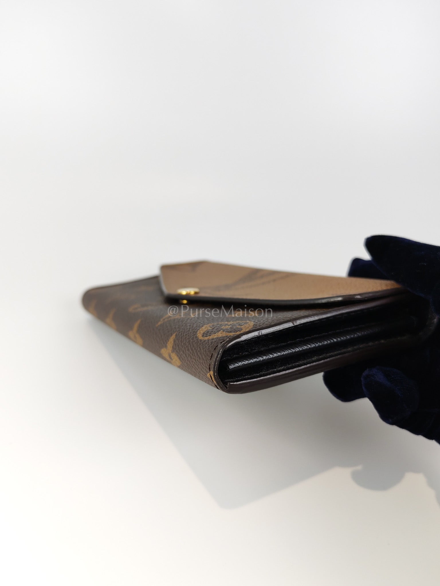 Sarah Wallet in Reverse Monogram Canvas (Microchip) | Purse Maison Luxury Bags Shop