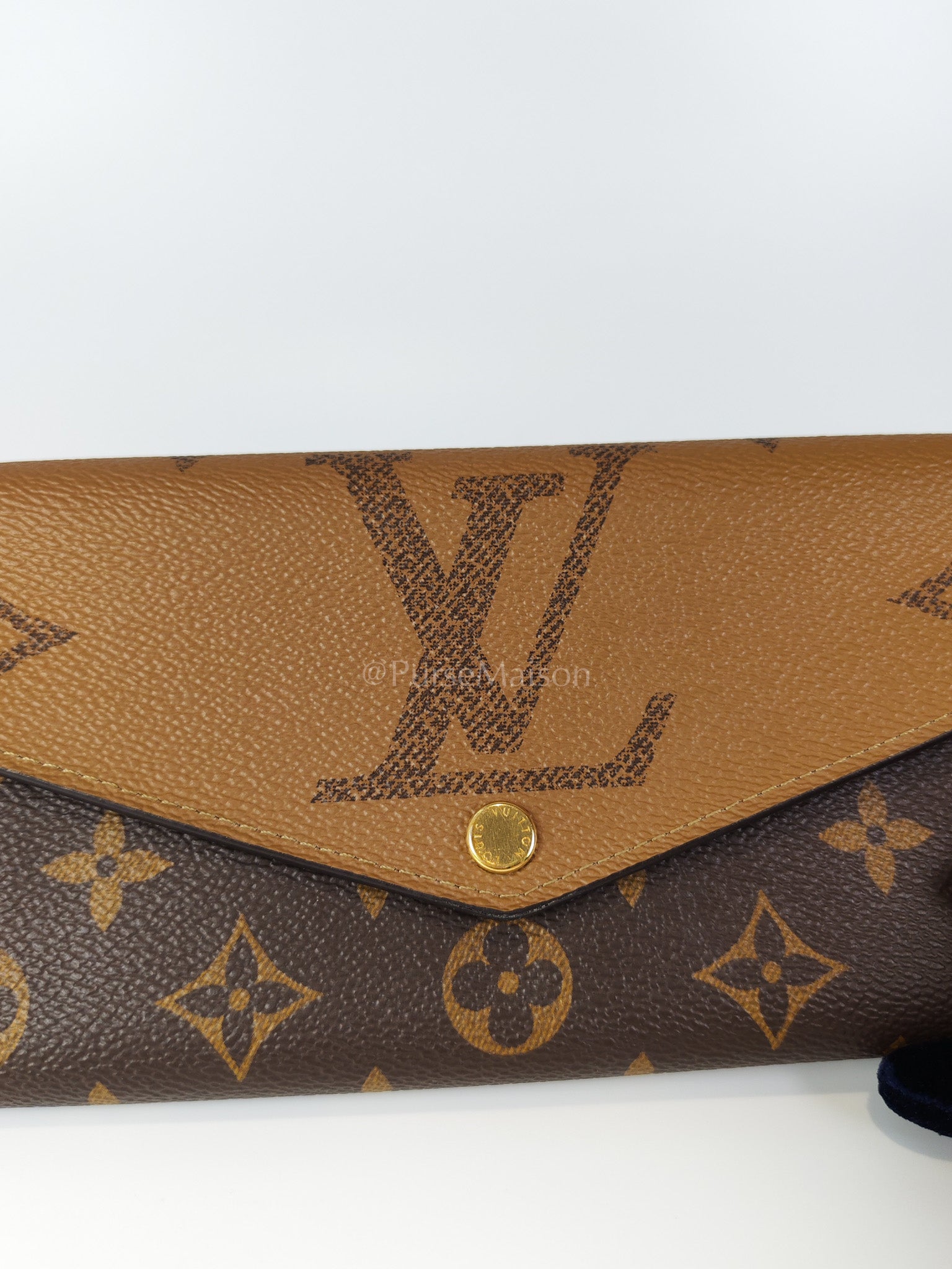 Sarah Wallet in Reverse Monogram Canvas (Microchip) | Purse Maison Luxury Bags Shop