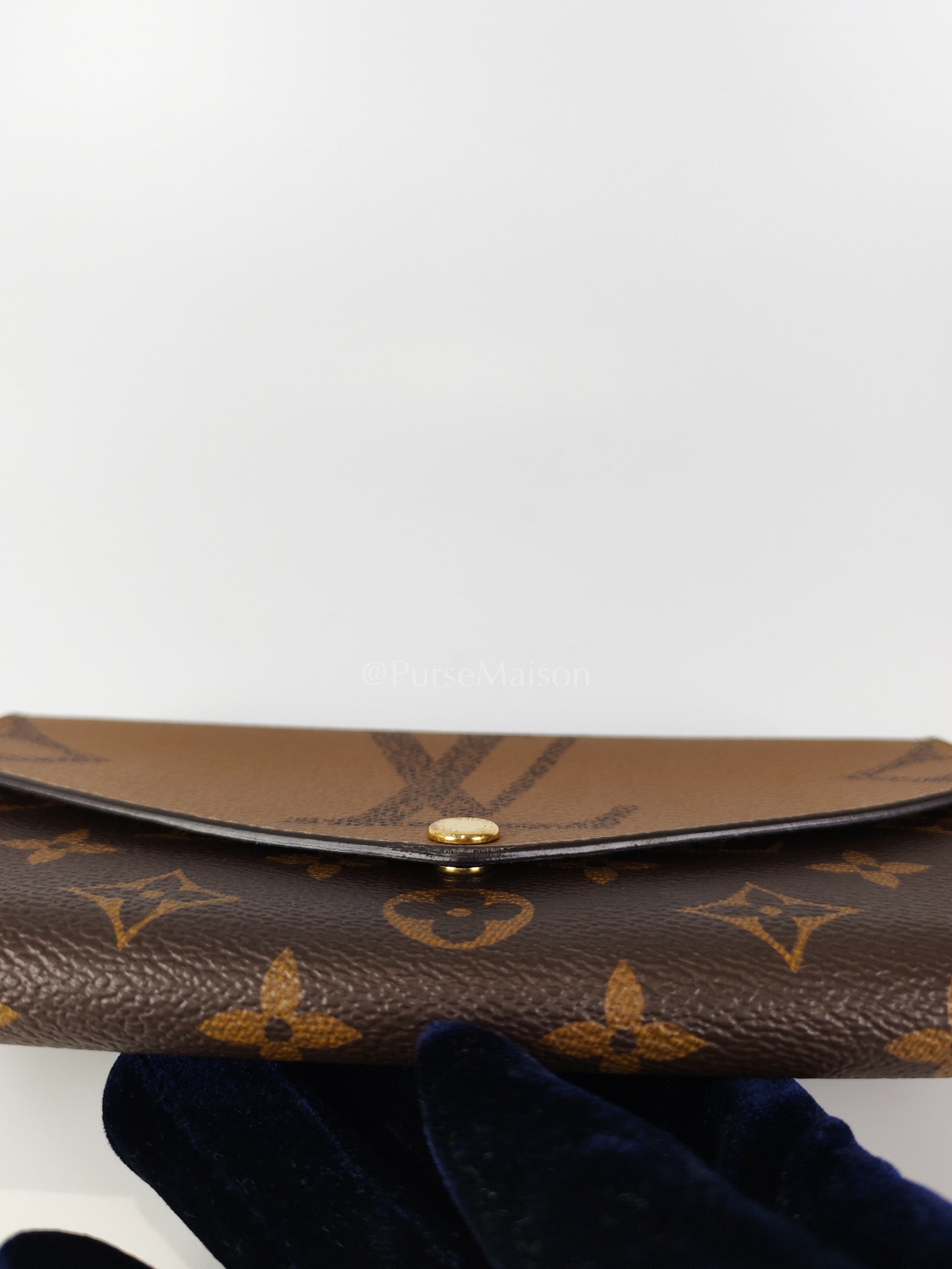 Sarah Wallet in Reverse Monogram Canvas (Microchip) | Purse Maison Luxury Bags Shop