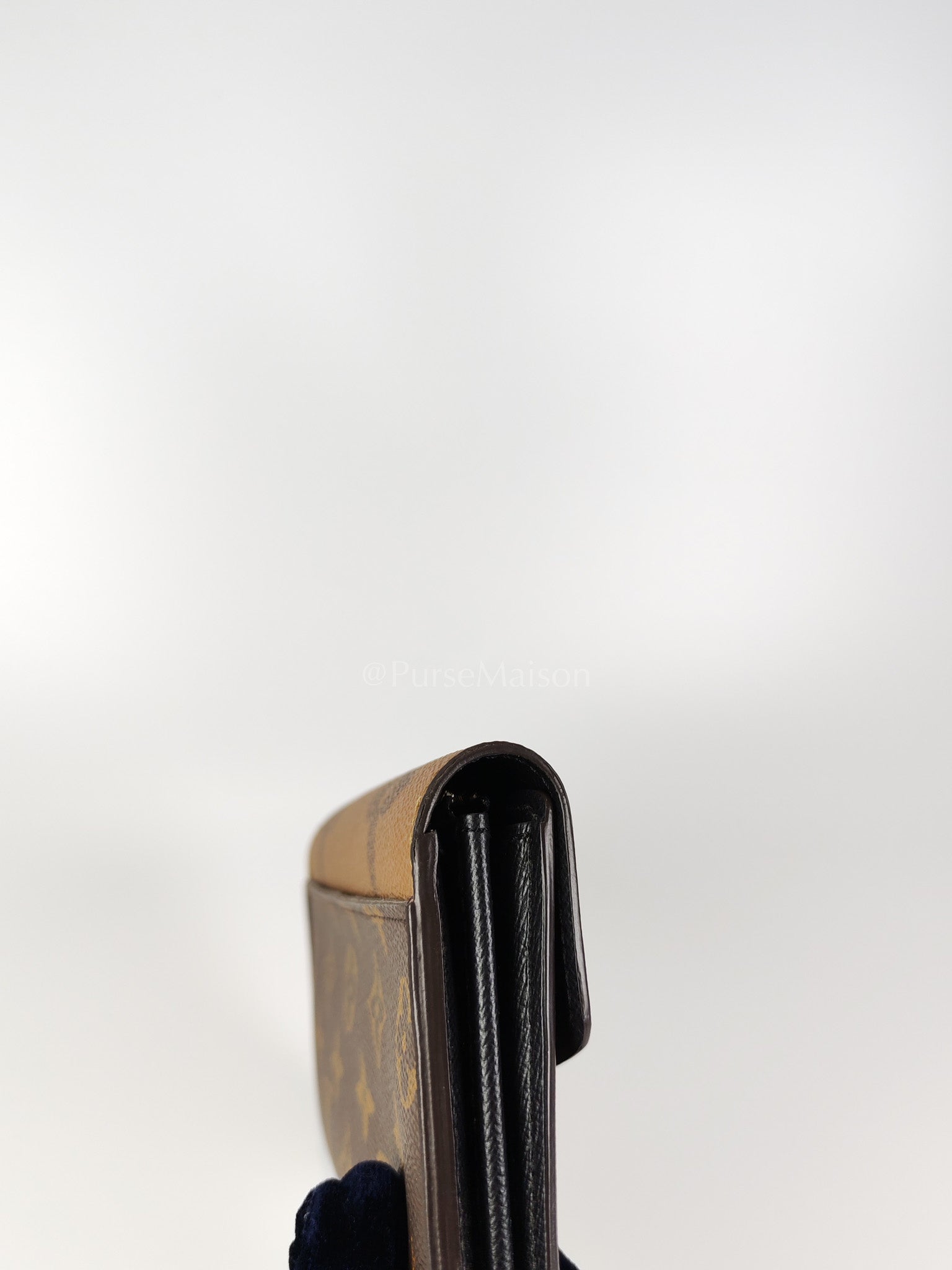 Sarah Wallet in Reverse Monogram Canvas (Microchip) | Purse Maison Luxury Bags Shop