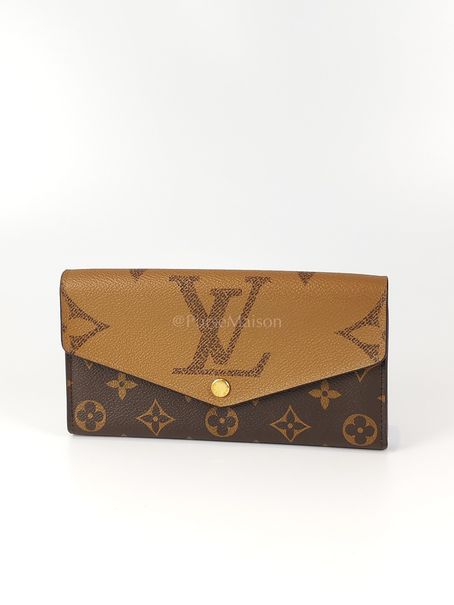 Sarah Wallet in Reverse Monogram Canvas (Microchip) | Purse Maison Luxury Bags Shop
