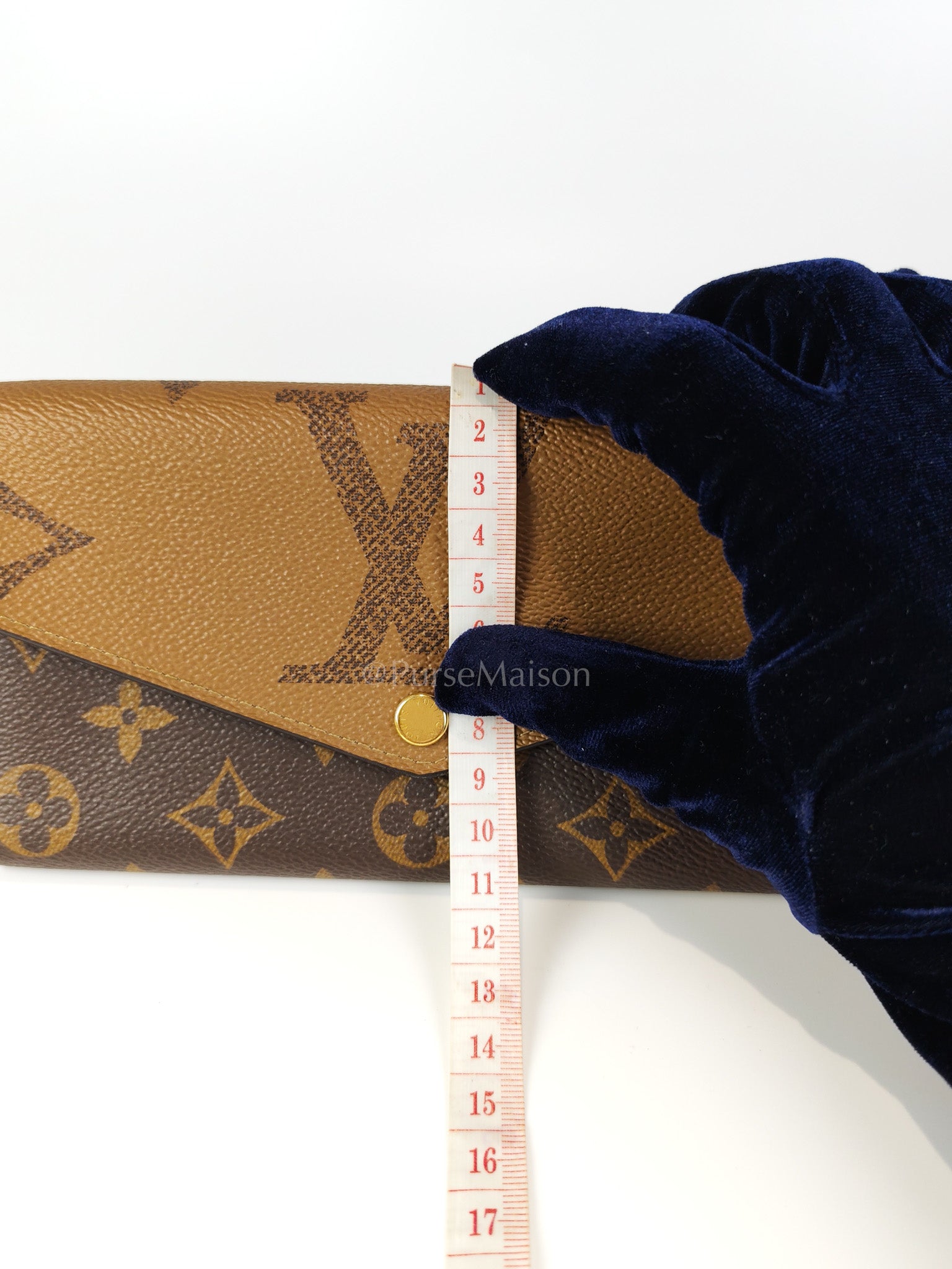 Sarah Wallet in Reverse Monogram Canvas (Microchip) | Purse Maison Luxury Bags Shop