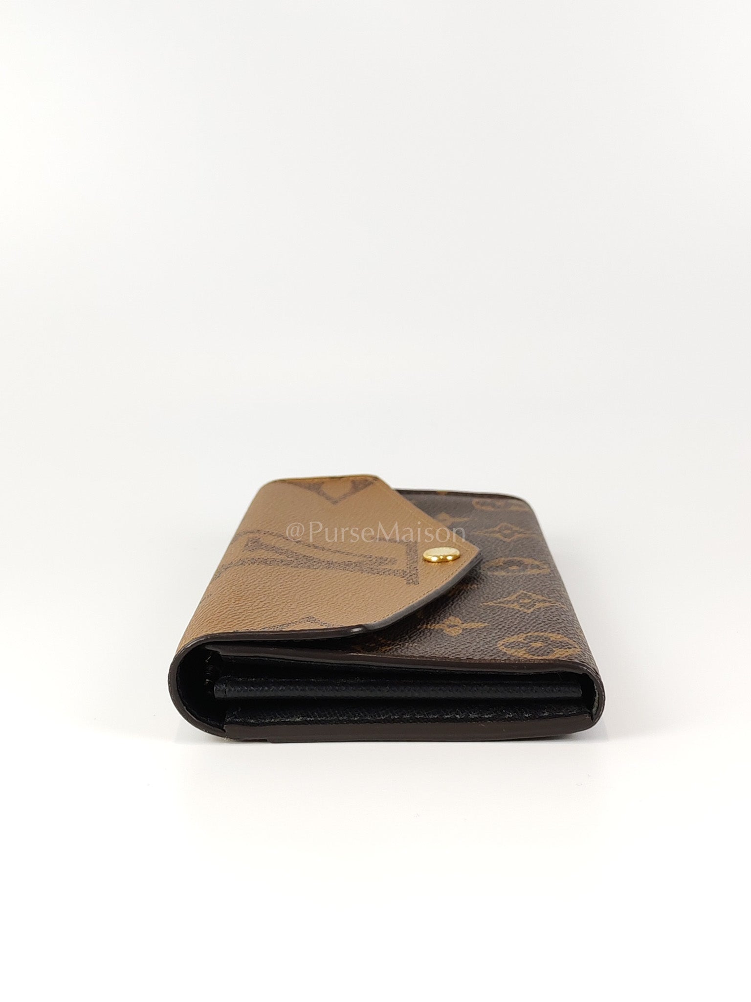 Sarah Wallet in Reverse Monogram Canvas (Microchip) | Purse Maison Luxury Bags Shop