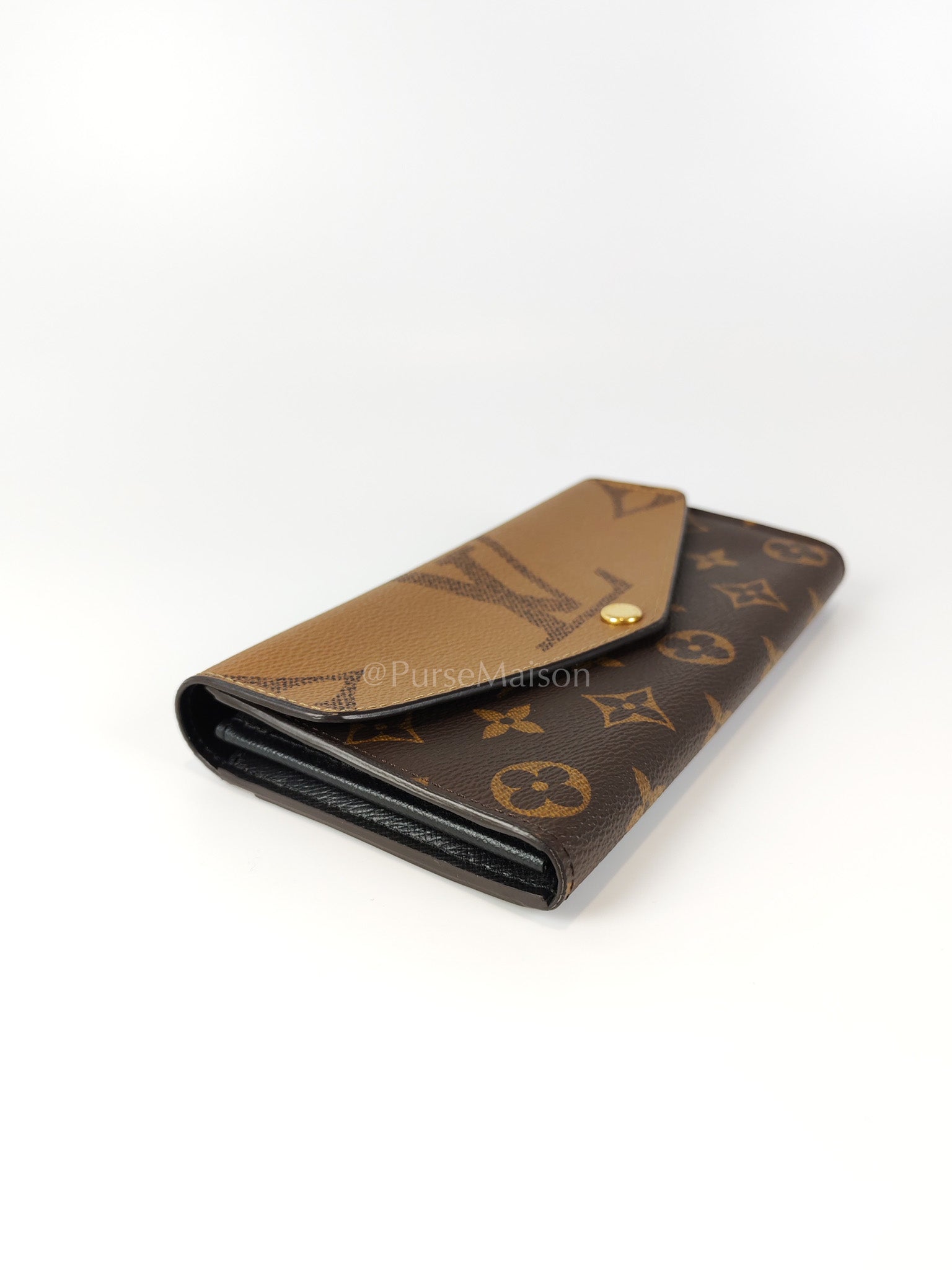 Sarah Wallet in Reverse Monogram Canvas (Microchip) | Purse Maison Luxury Bags Shop