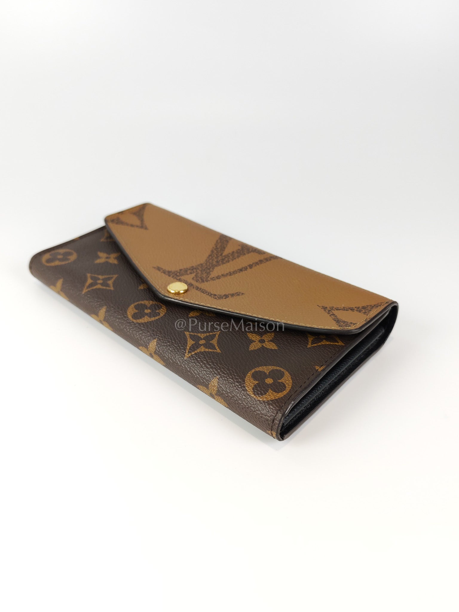 Sarah Wallet in Reverse Monogram Canvas (Microchip) | Purse Maison Luxury Bags Shop