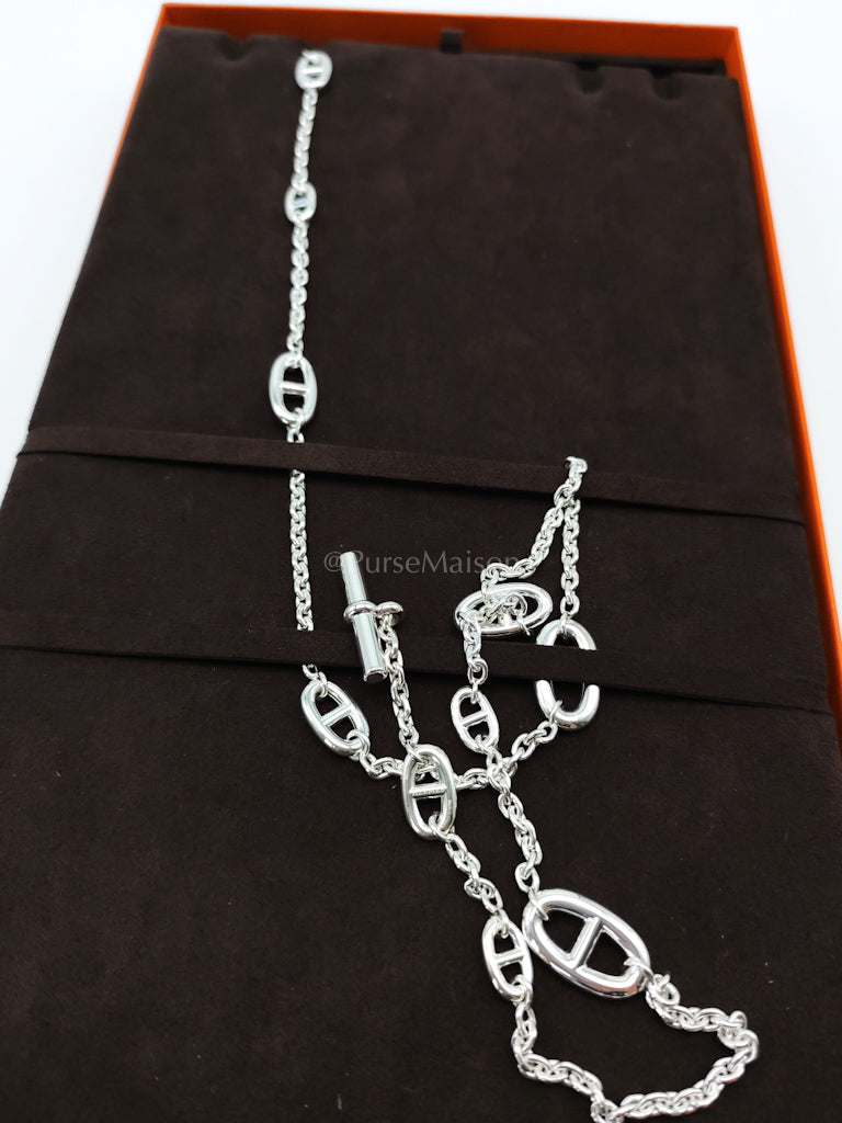 Sautoir Farandole Chain Sterling Silver Long Necklace Size 80cm | Purse Maison Luxury Bags Shop