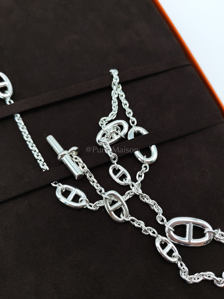 Sautoir Farandole Chain Sterling Silver Long Necklace Size 80cm | Purse Maison Luxury Bags Shop