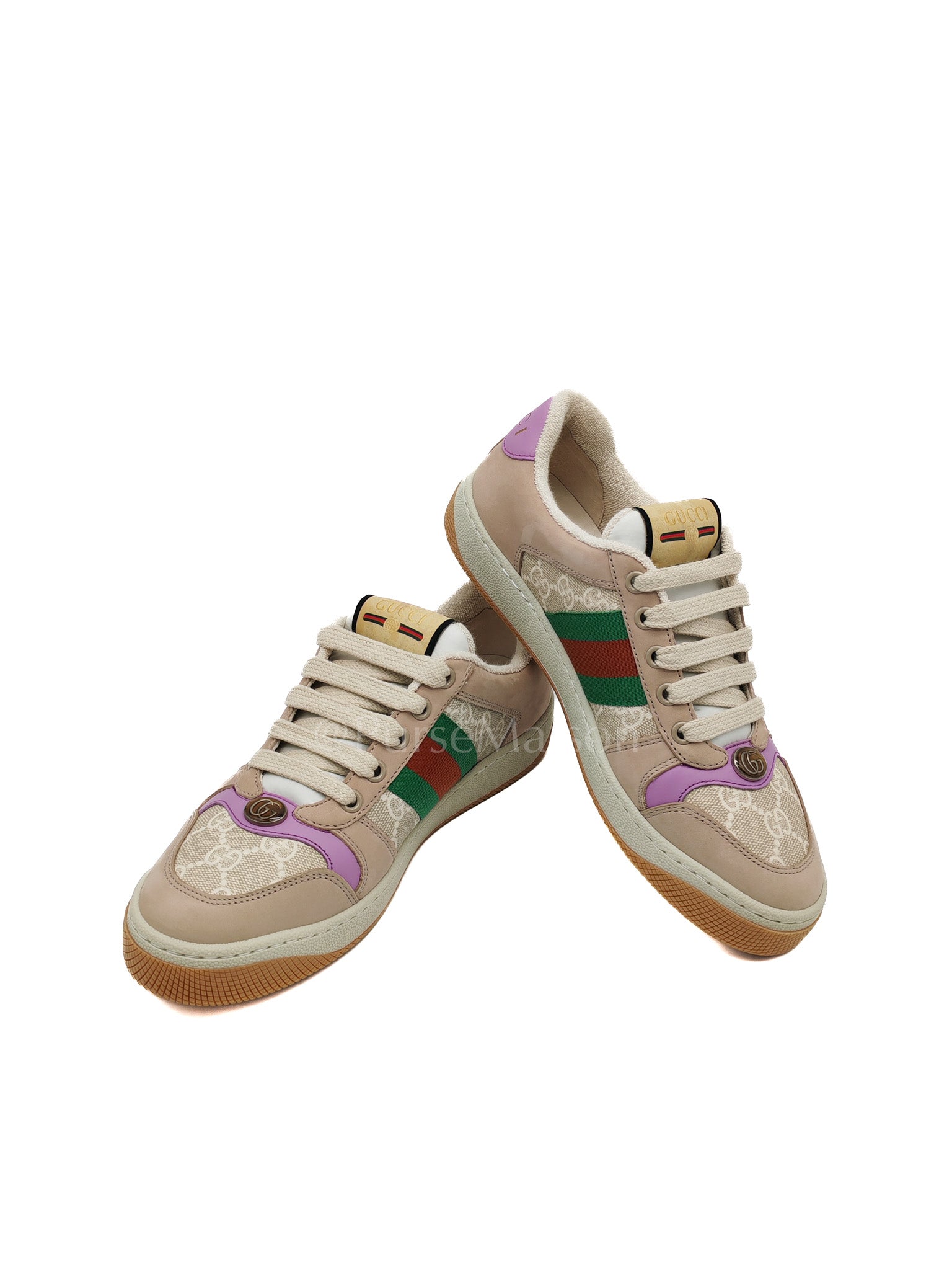 Screener Ace Women's GG Sylvie Web Enamel Logo Supreme Sneakers Size 36 EU (24cm) | Purse Maison Luxury Bags Shop