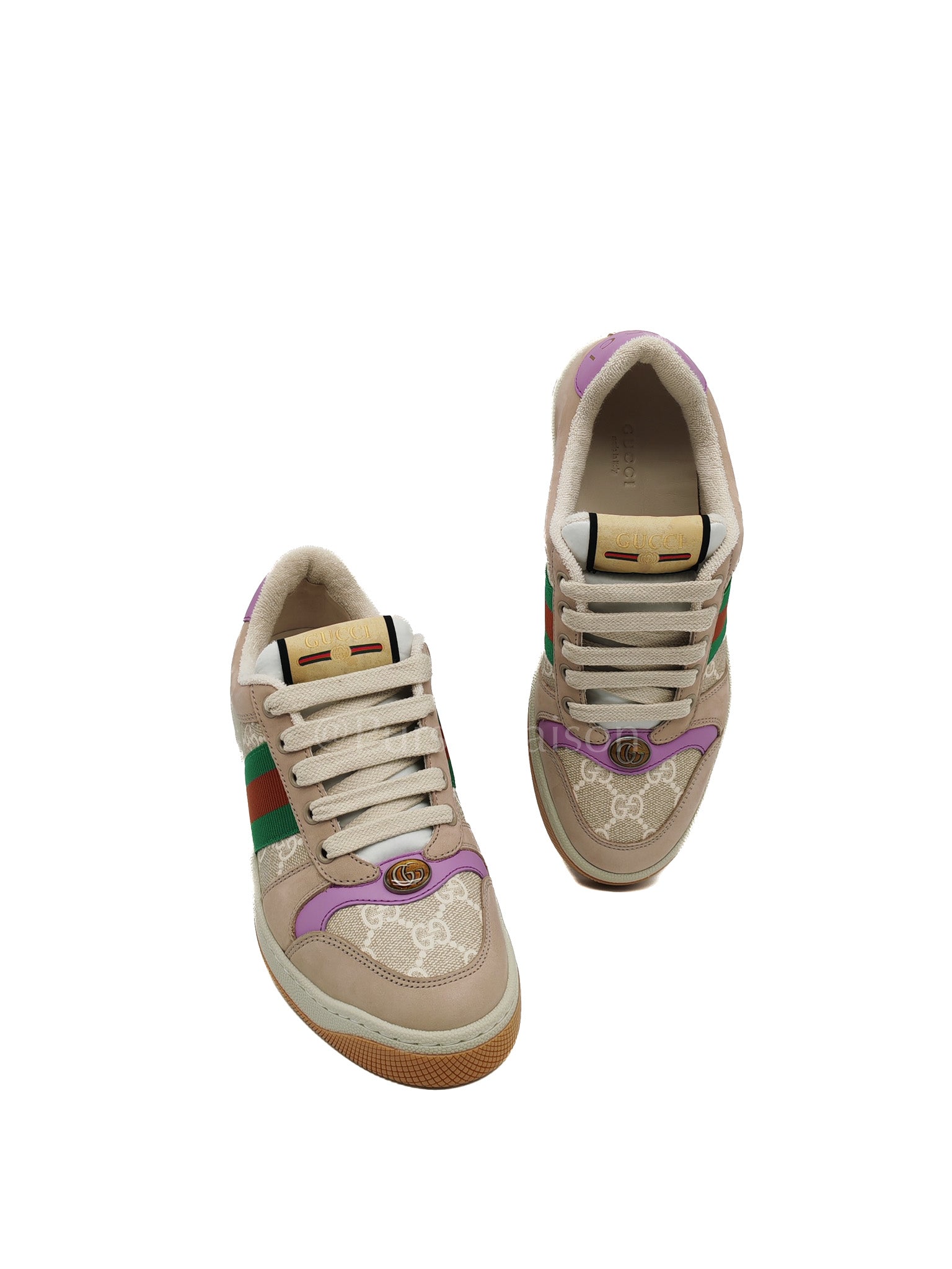 Screener Ace Women's GG Sylvie Web Enamel Logo Supreme Sneakers Size 36 EU (24cm) | Purse Maison Luxury Bags Shop