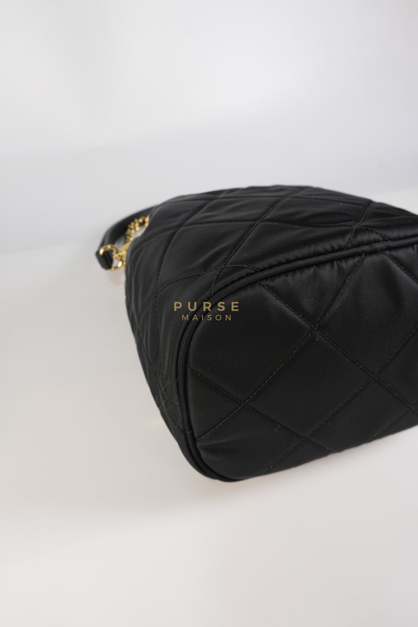 Secchiello in Tessuto Nero Nylon Bucket Bag | Purse Maison Luxury Bags Shop