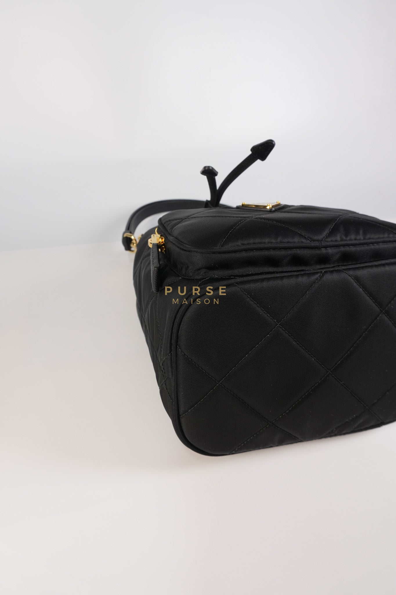 Secchiello in Tessuto Nero Nylon Bucket Bag | Purse Maison Luxury Bags Shop