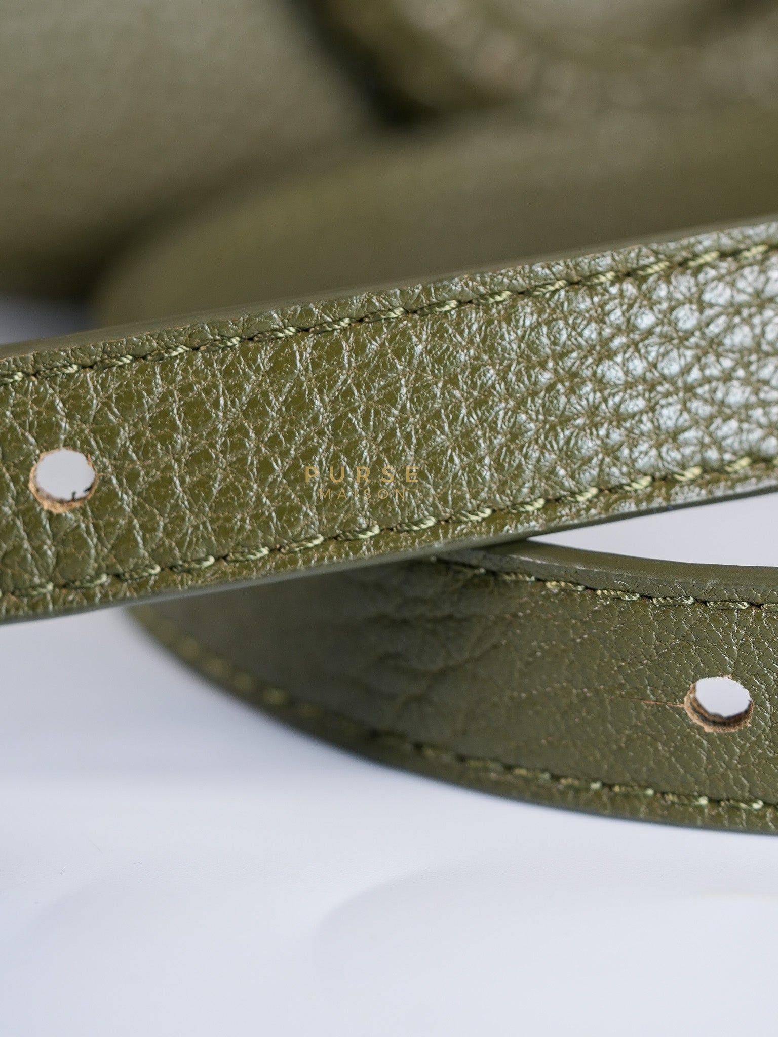 See By Chloe Hana Bag Small in Steel Green Grained Leather & Gold Hardware | Purse Maison Luxury Bags Shop