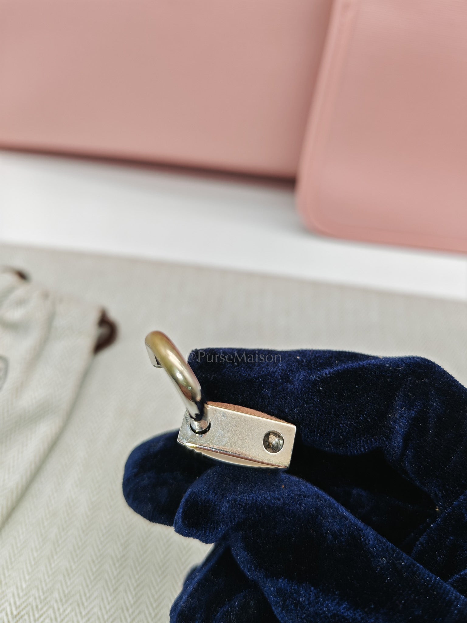 Herbag Zip 39 in Sakura Pink Palladium Hardware Stamp T(2016)