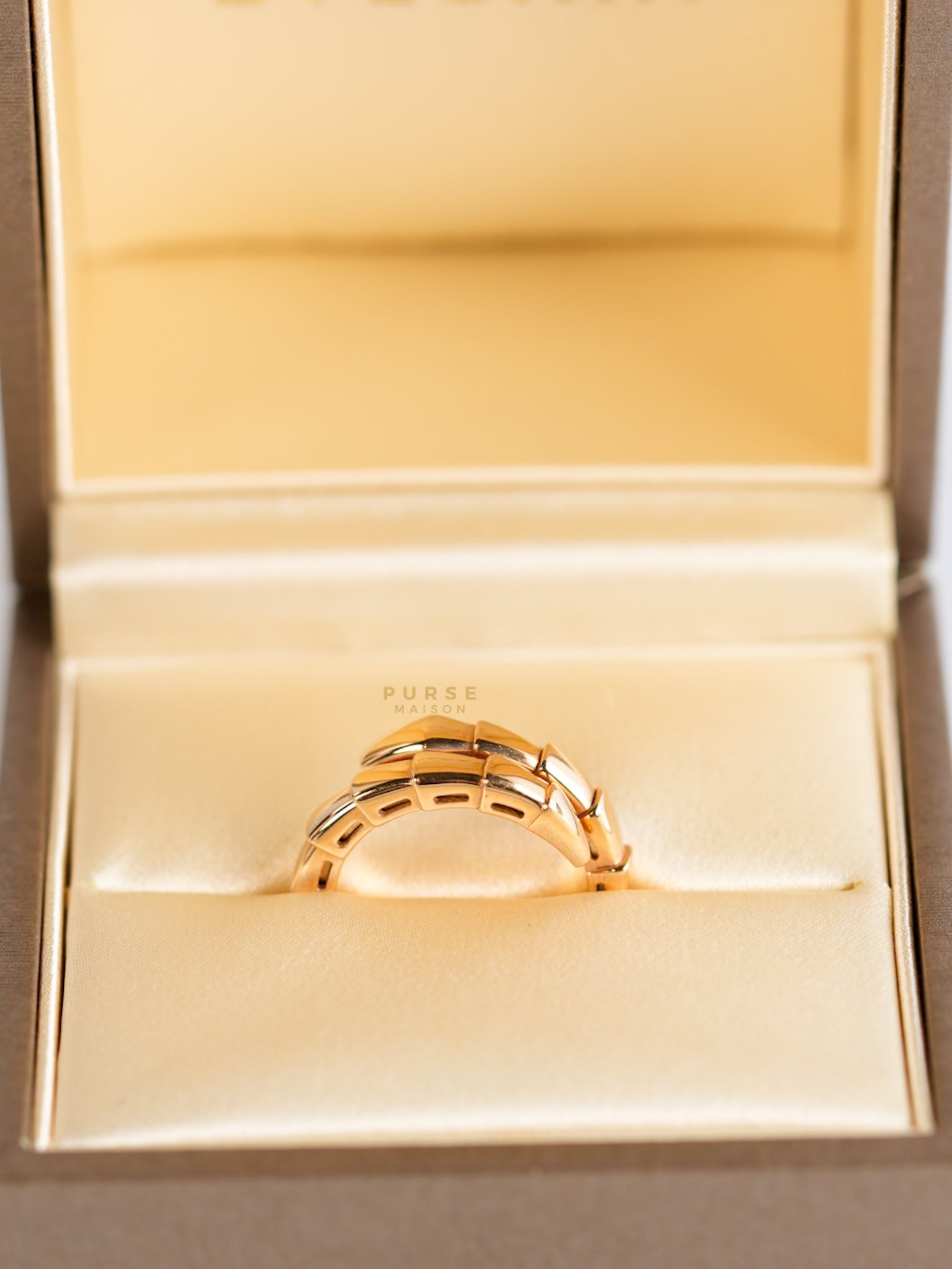 Serpenti Viper Ring Rose Gold Small | Purse Maison Luxury Bags Shop