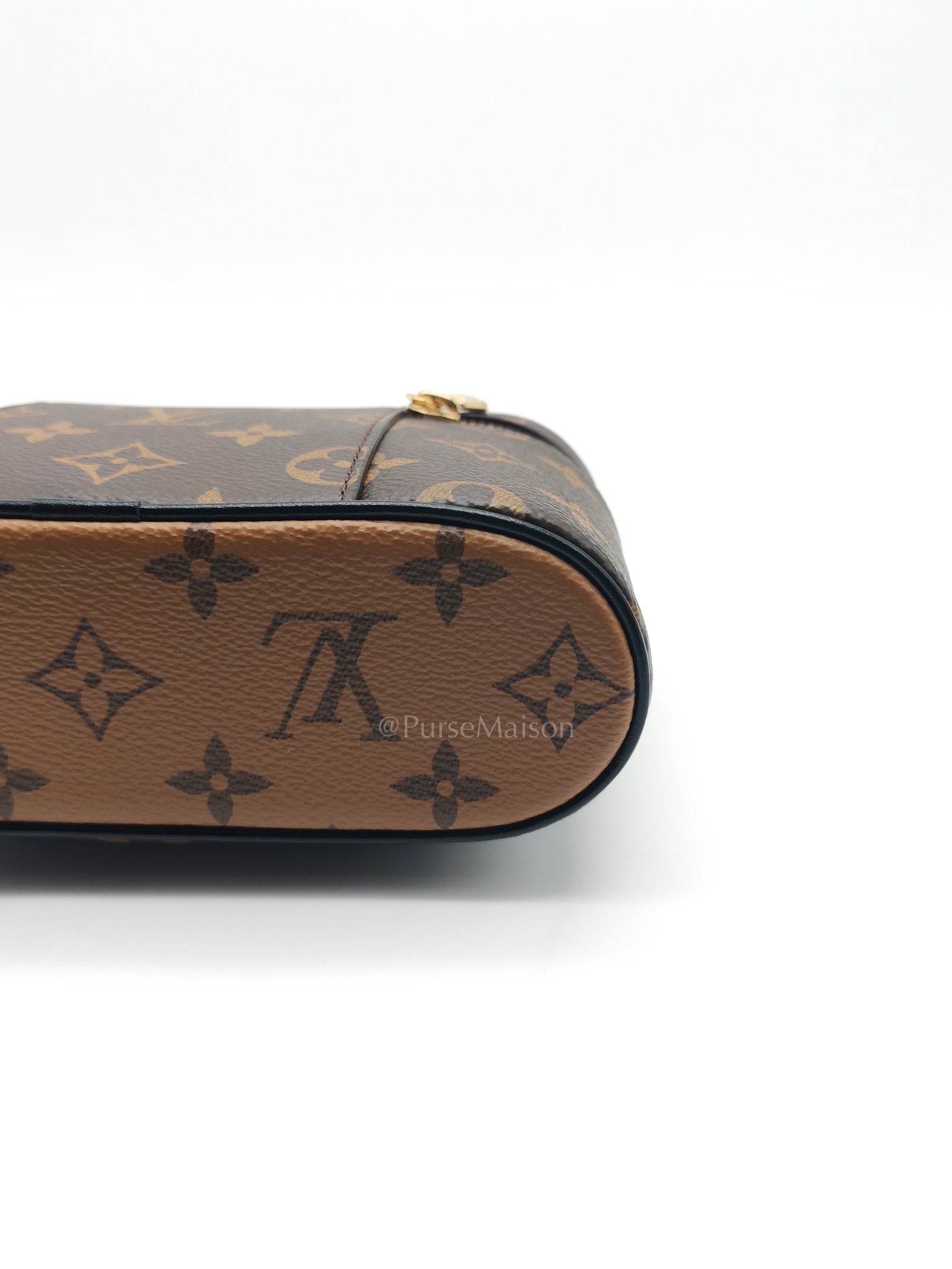Long Vanity Chain Pouch in Reverse Monogram Canvas Shoulder Bag (Microchip)