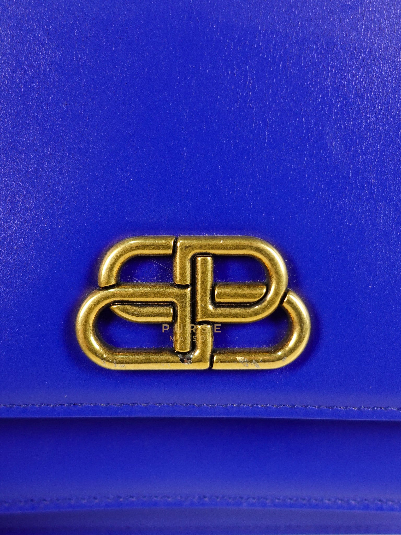 Sharp in Blue Smooth Calfskin Leather Crossbody Bag | Purse Maison Luxury Bags Shop