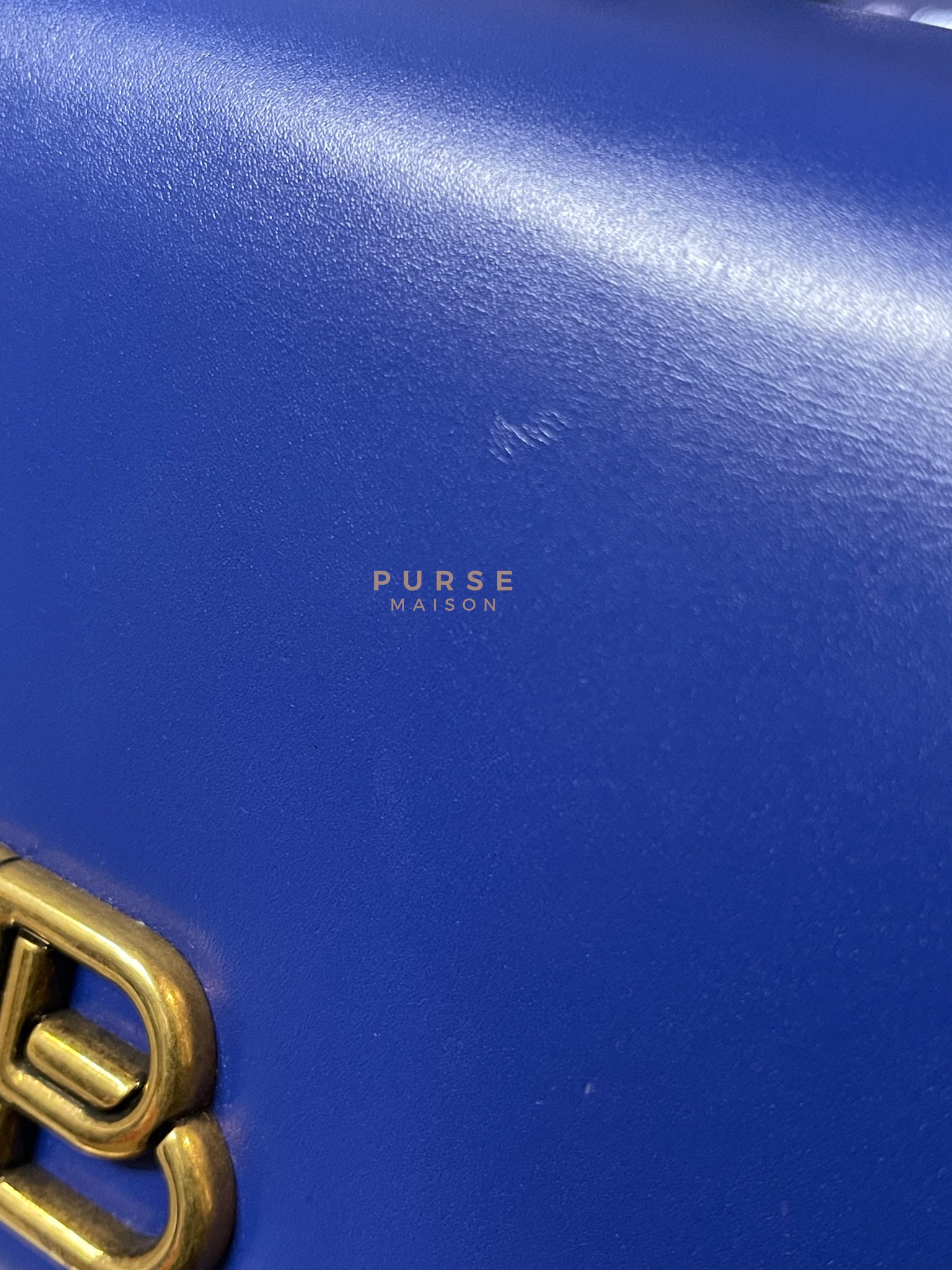 Sharp in Blue Smooth Calfskin Leather Crossbody Bag | Purse Maison Luxury Bags Shop