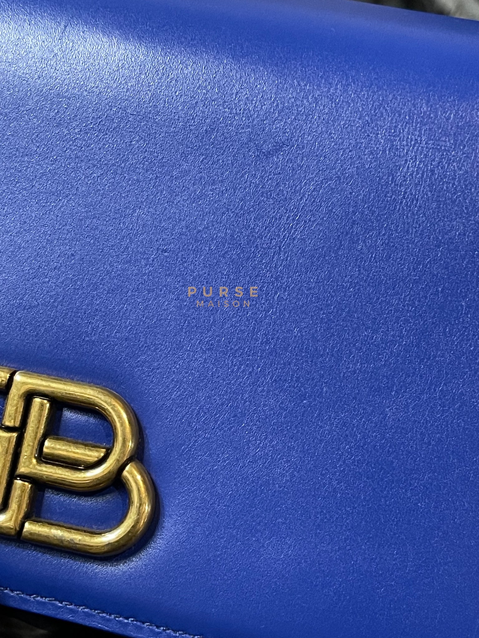 Sharp in Blue Smooth Calfskin Leather Crossbody Bag | Purse Maison Luxury Bags Shop