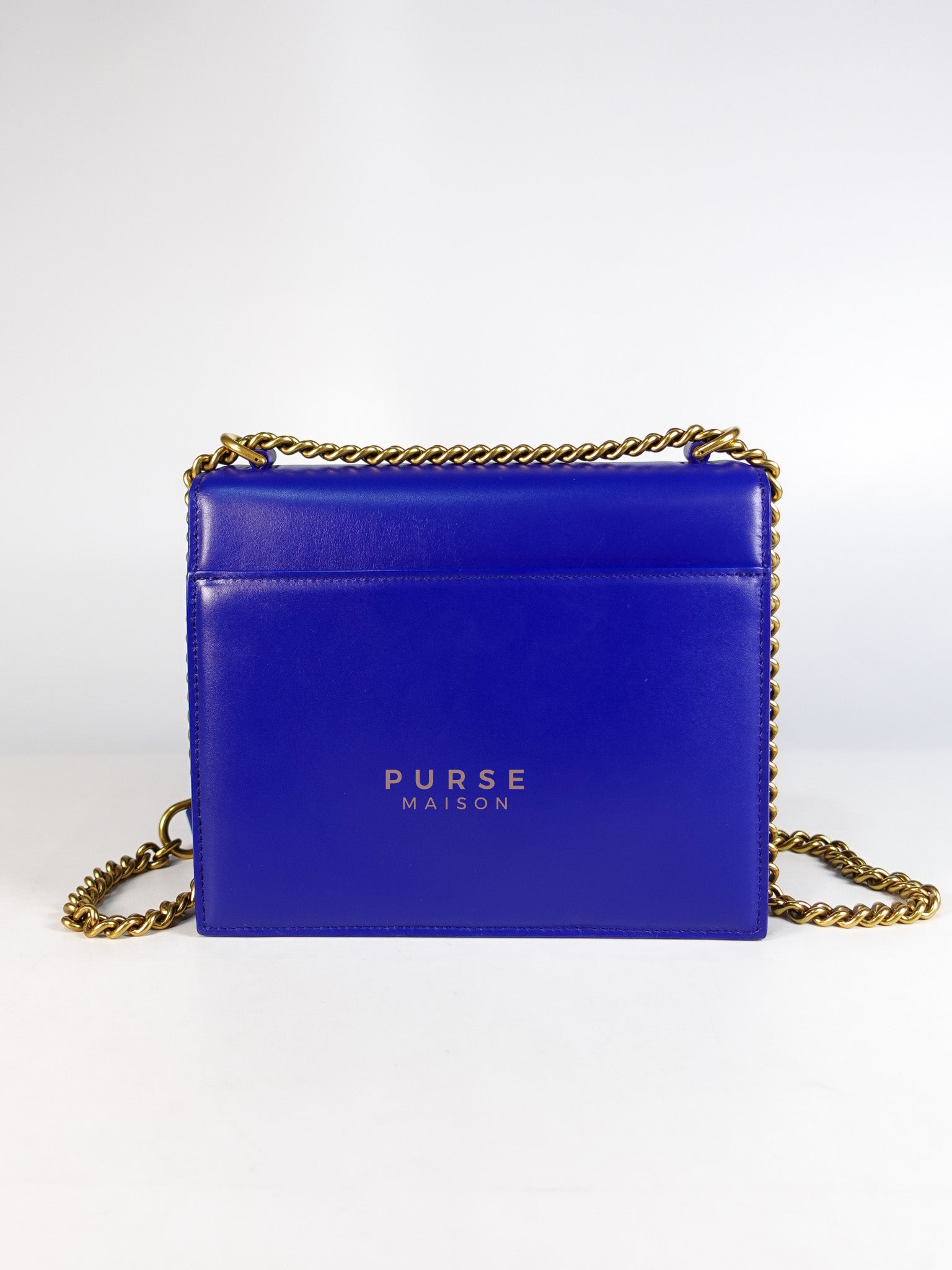 Sharp in Blue Smooth Calfskin Leather Crossbody Bag | Purse Maison Luxury Bags Shop